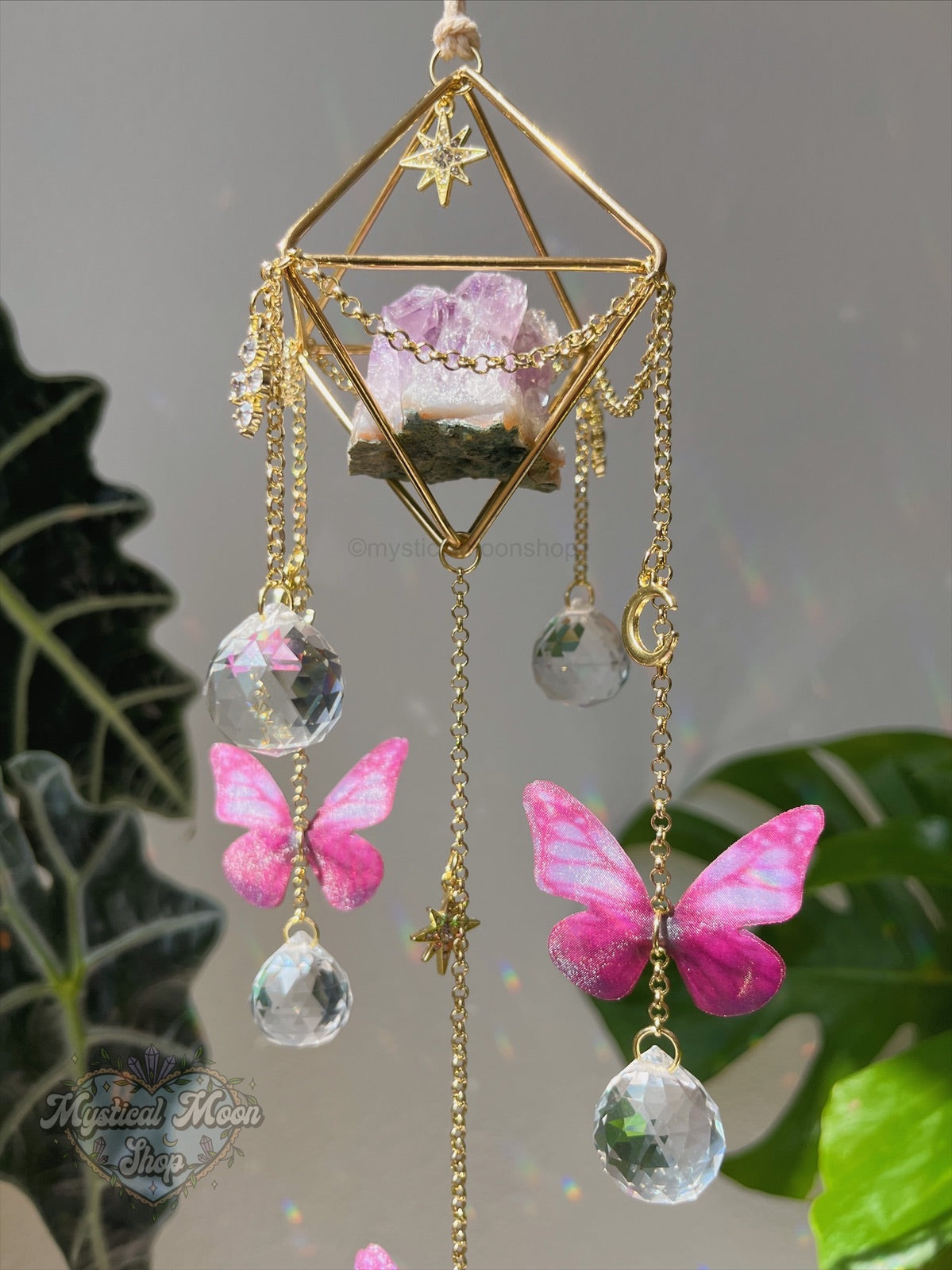 Butterfly Amethyst Suncatcher D