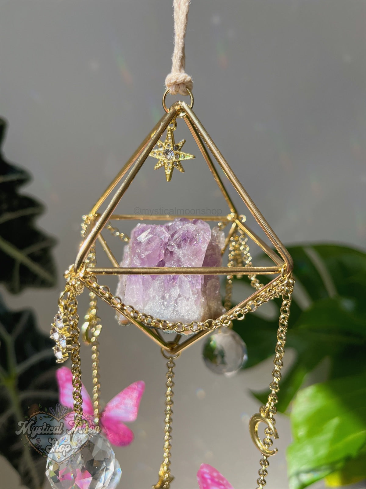 Butterfly Amethyst Suncatcher D