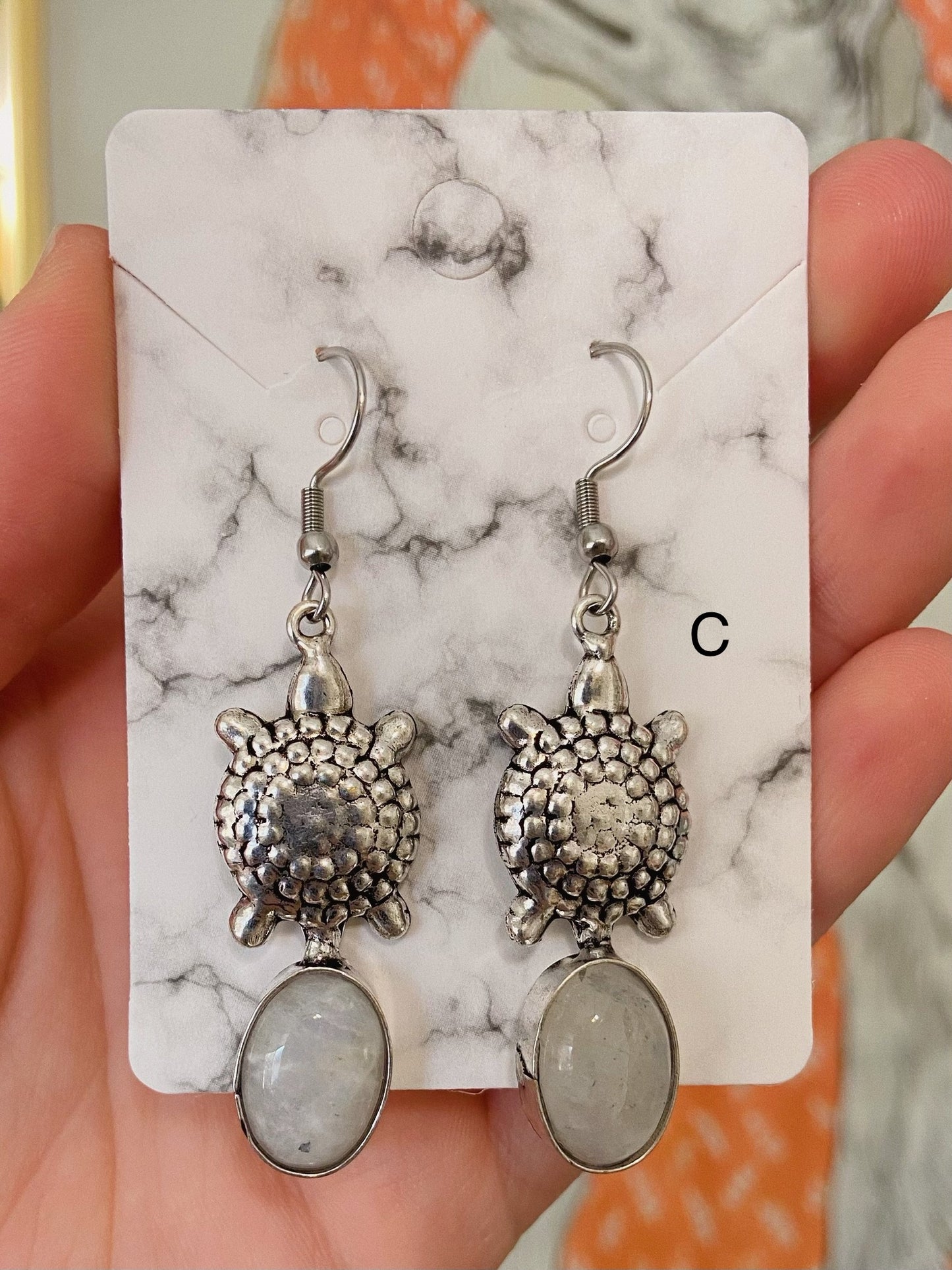 Rainbow Moonstone Earrings