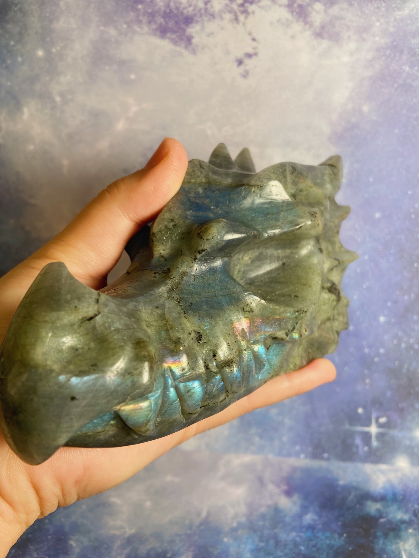 Big Labradorite Dragon Head