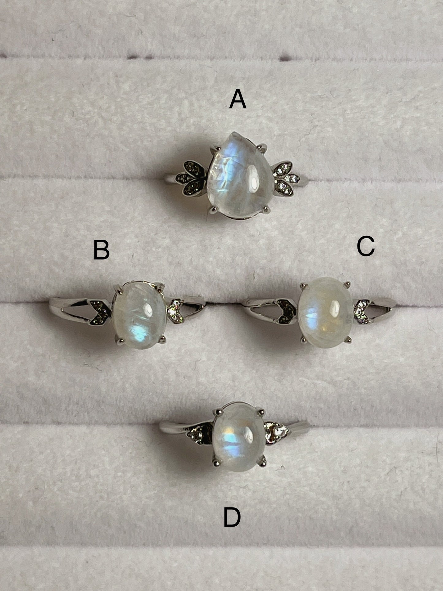 Rainbow Moonstone Rings
