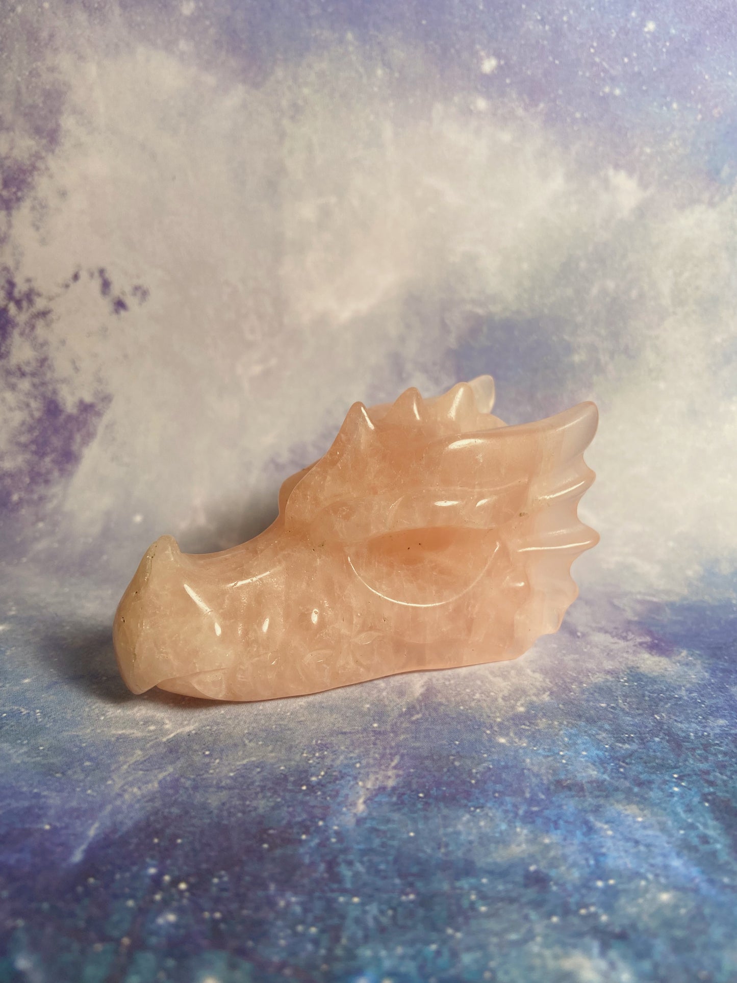 Rose Quartz Dragon Head