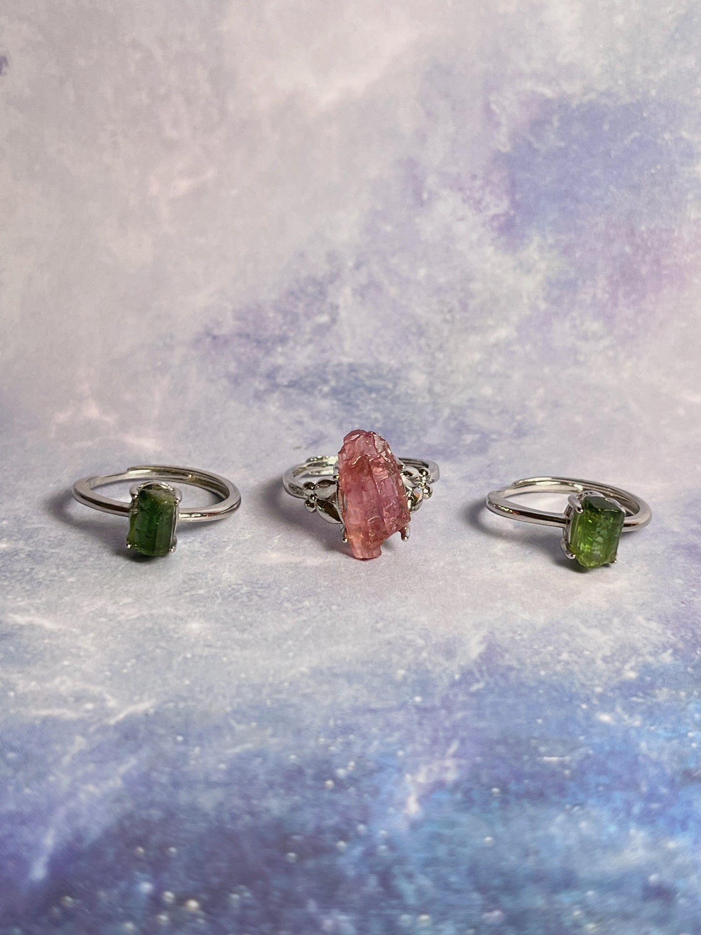 Raw Tourmaline Rings