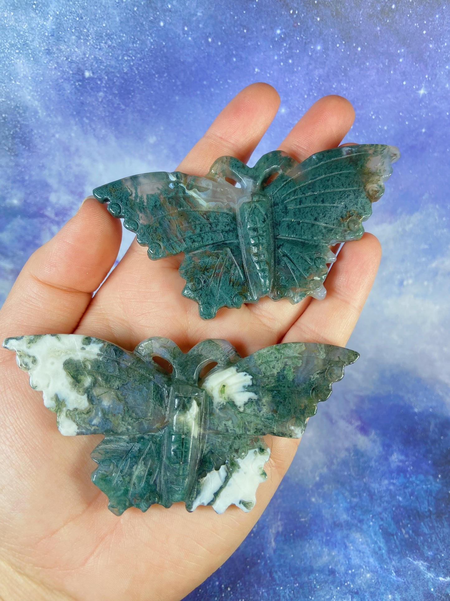 Moss Agate Butterfly