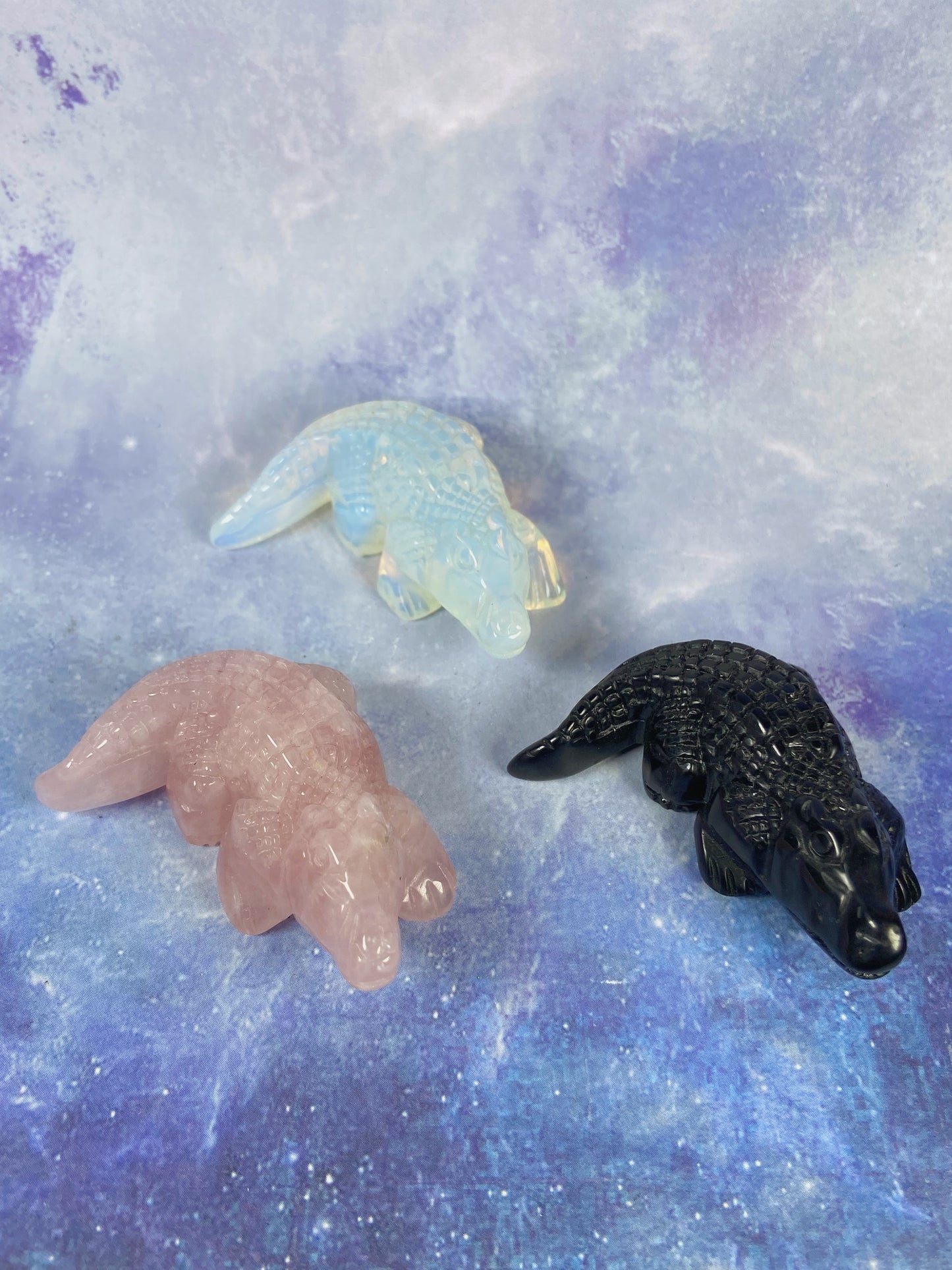 Gemstone Crocodile Carving