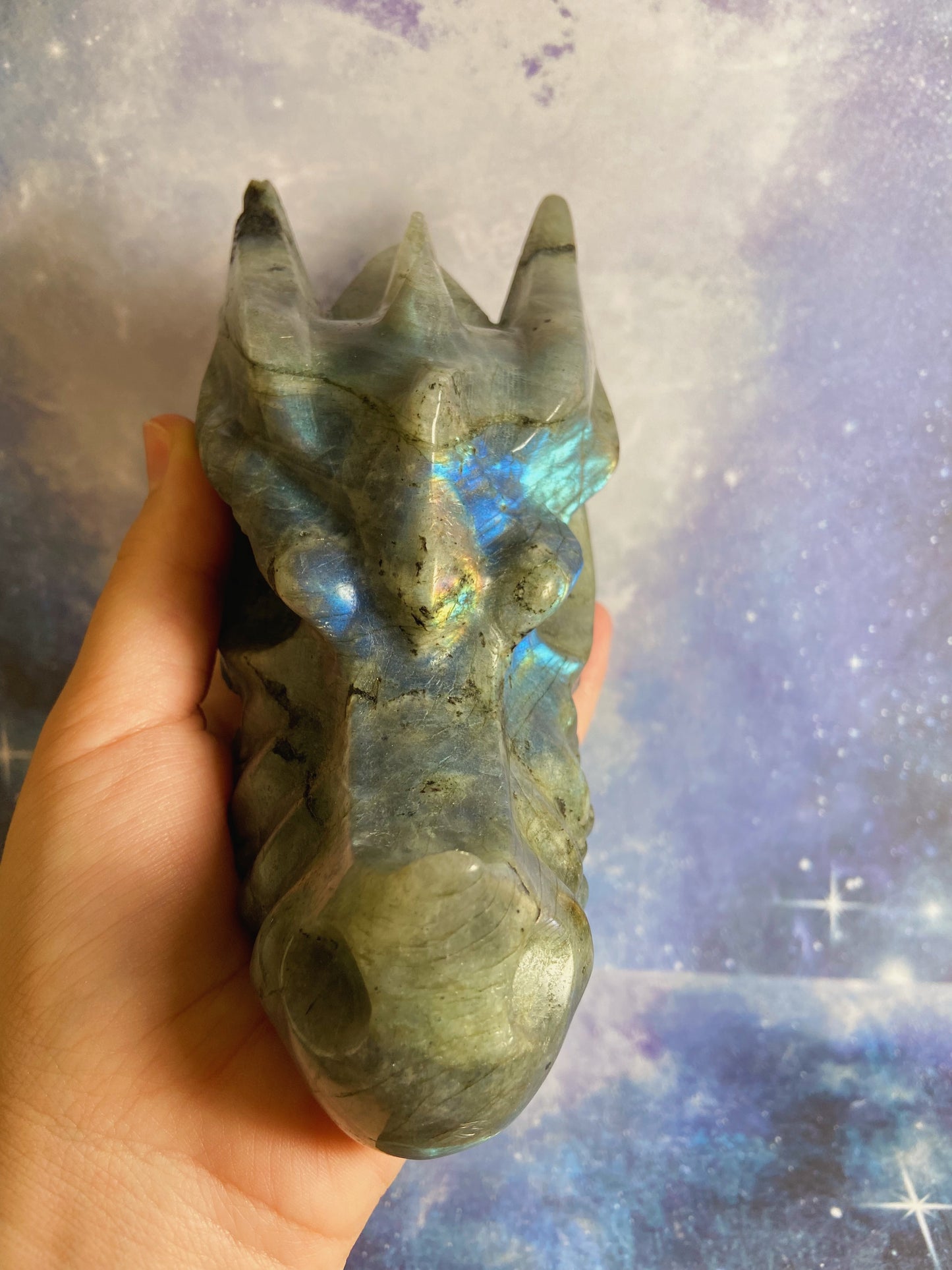 Big Labradorite Dragon Head
