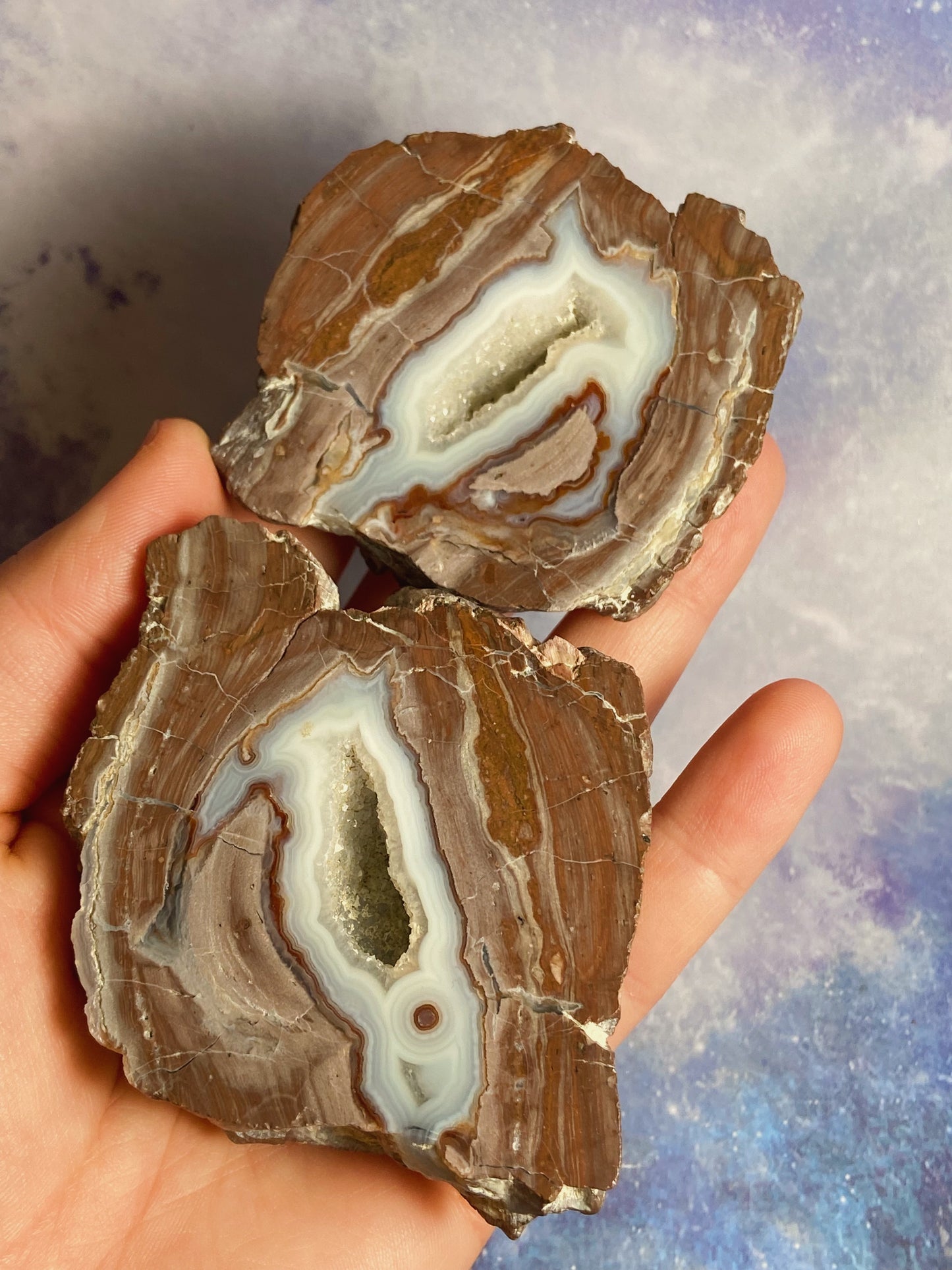 Druzy Agate Geode Set