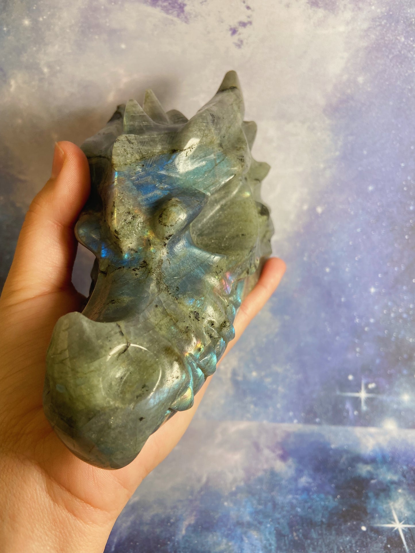 Big Labradorite Dragon Head