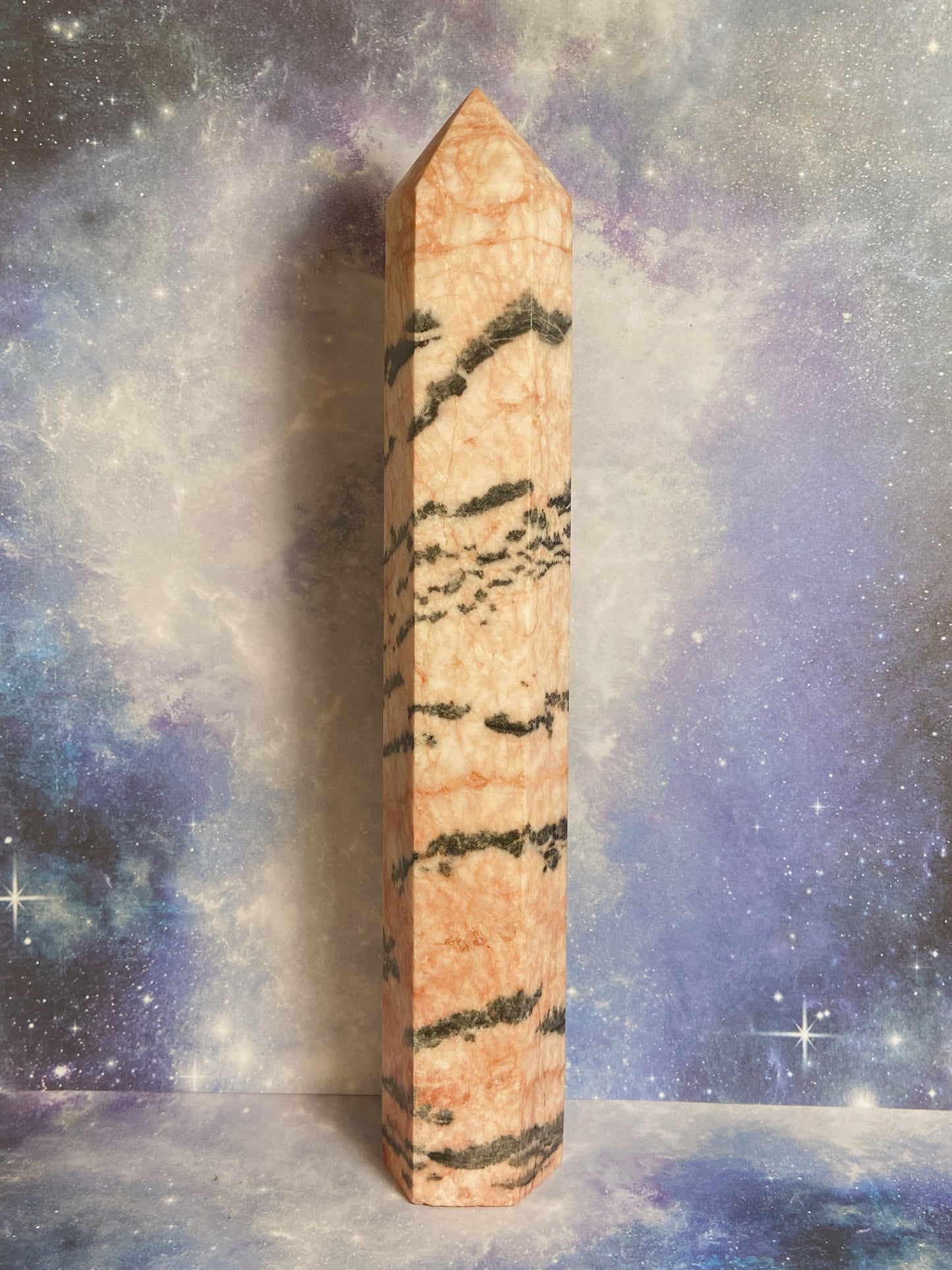 Big Pink Zebra Jasper Tower