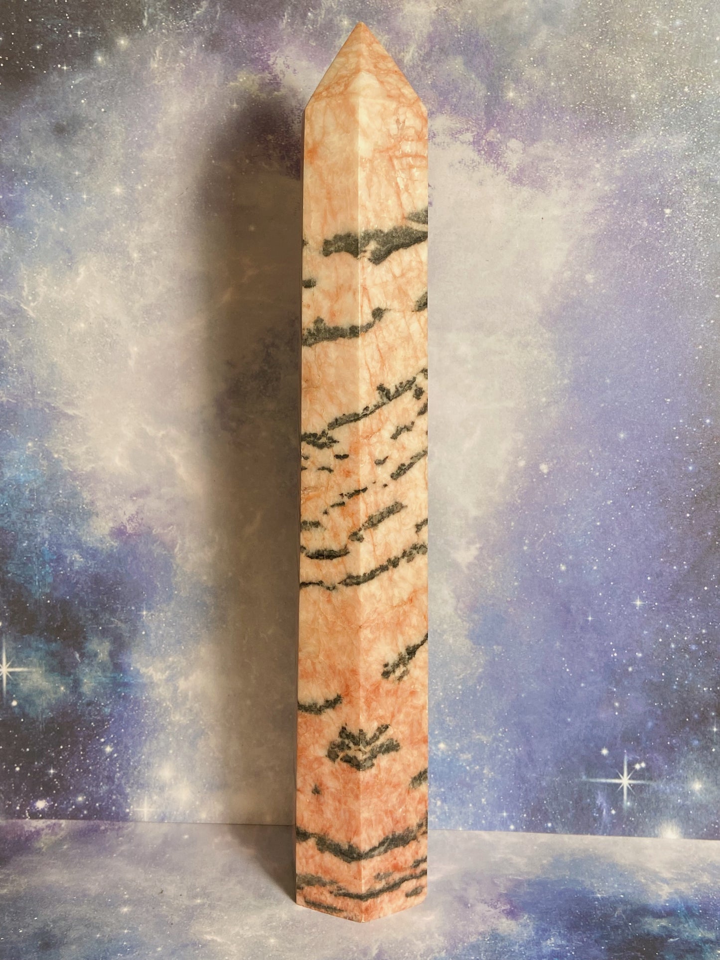 Big Pink Zebra Jasper Tower