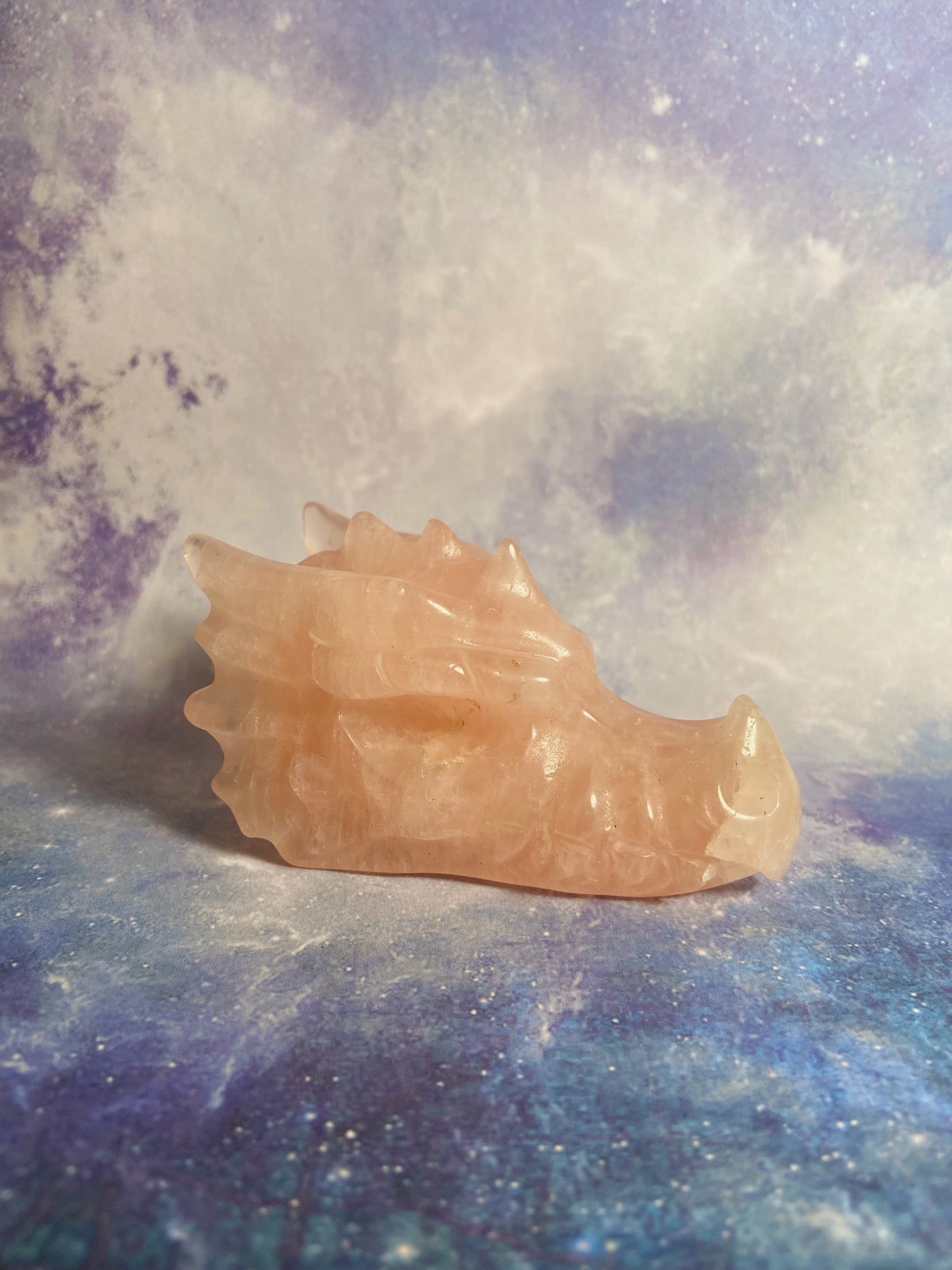 Rose Quartz Dragon Head