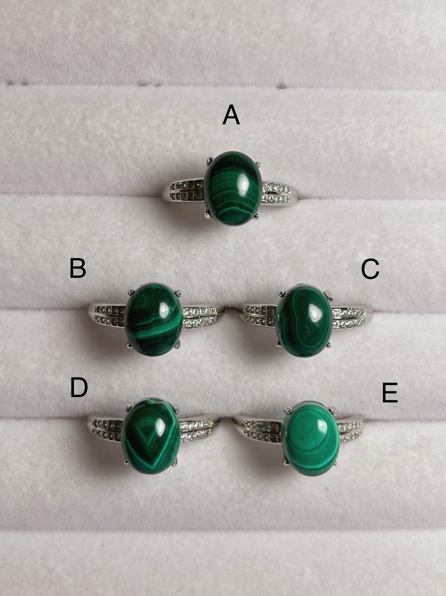 Malachite Rings