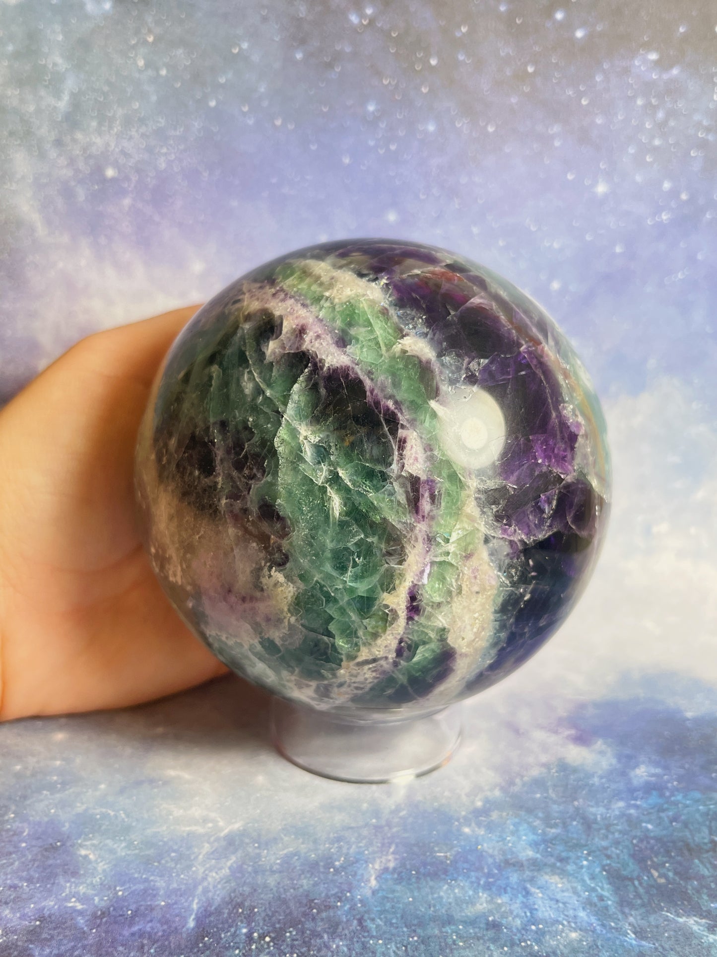 Rainbow Fluorite Sphere