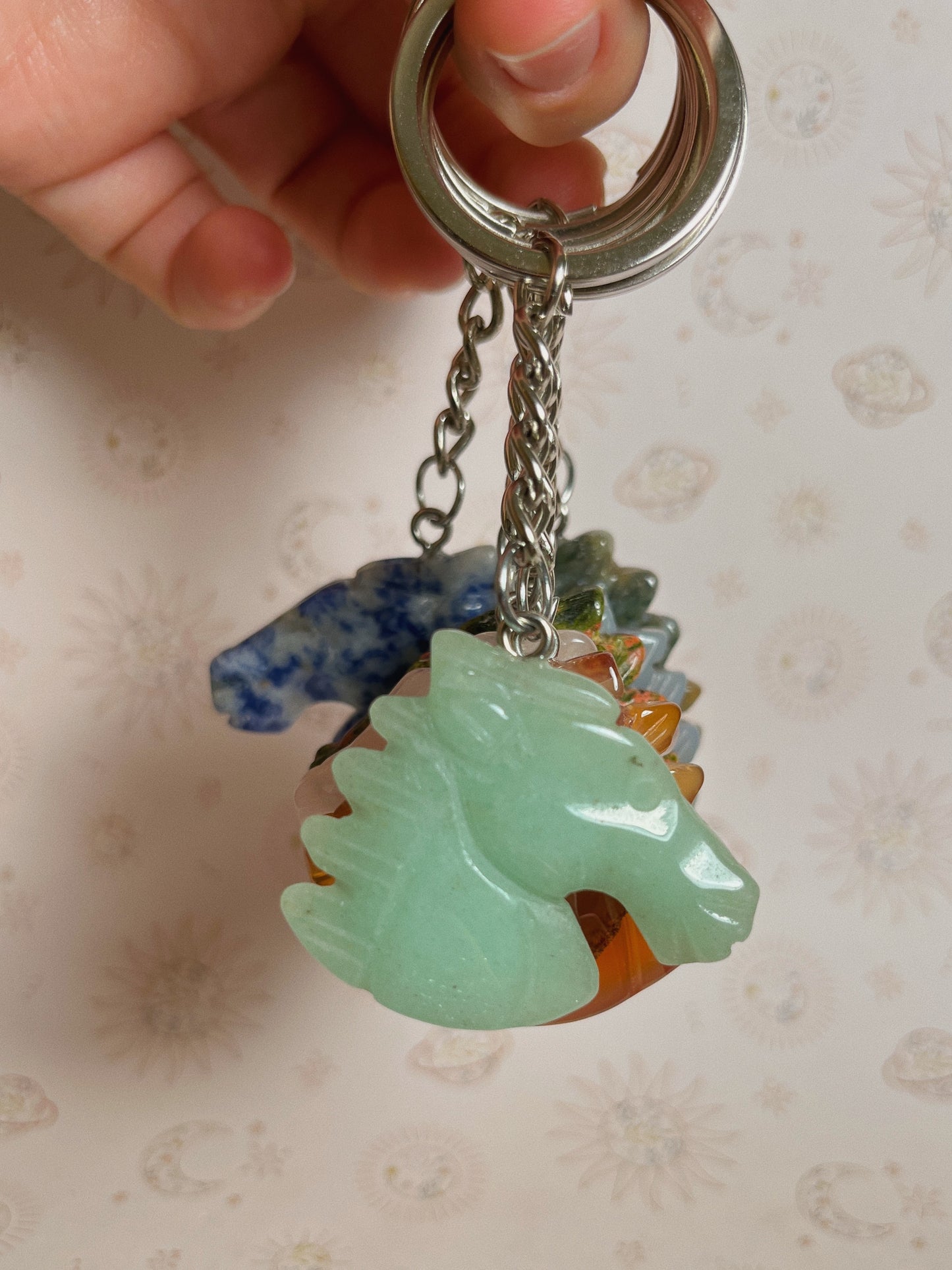 Gemstone Horse Keychain