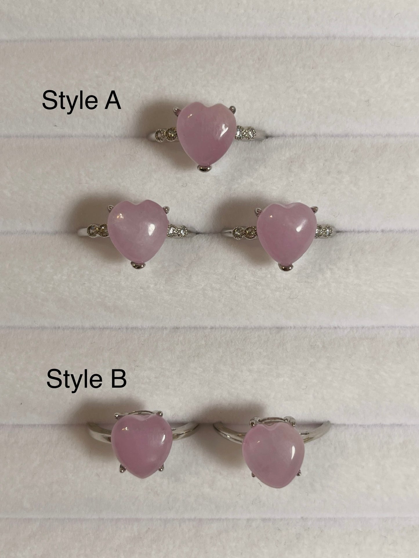 Kunzite Heart Ring