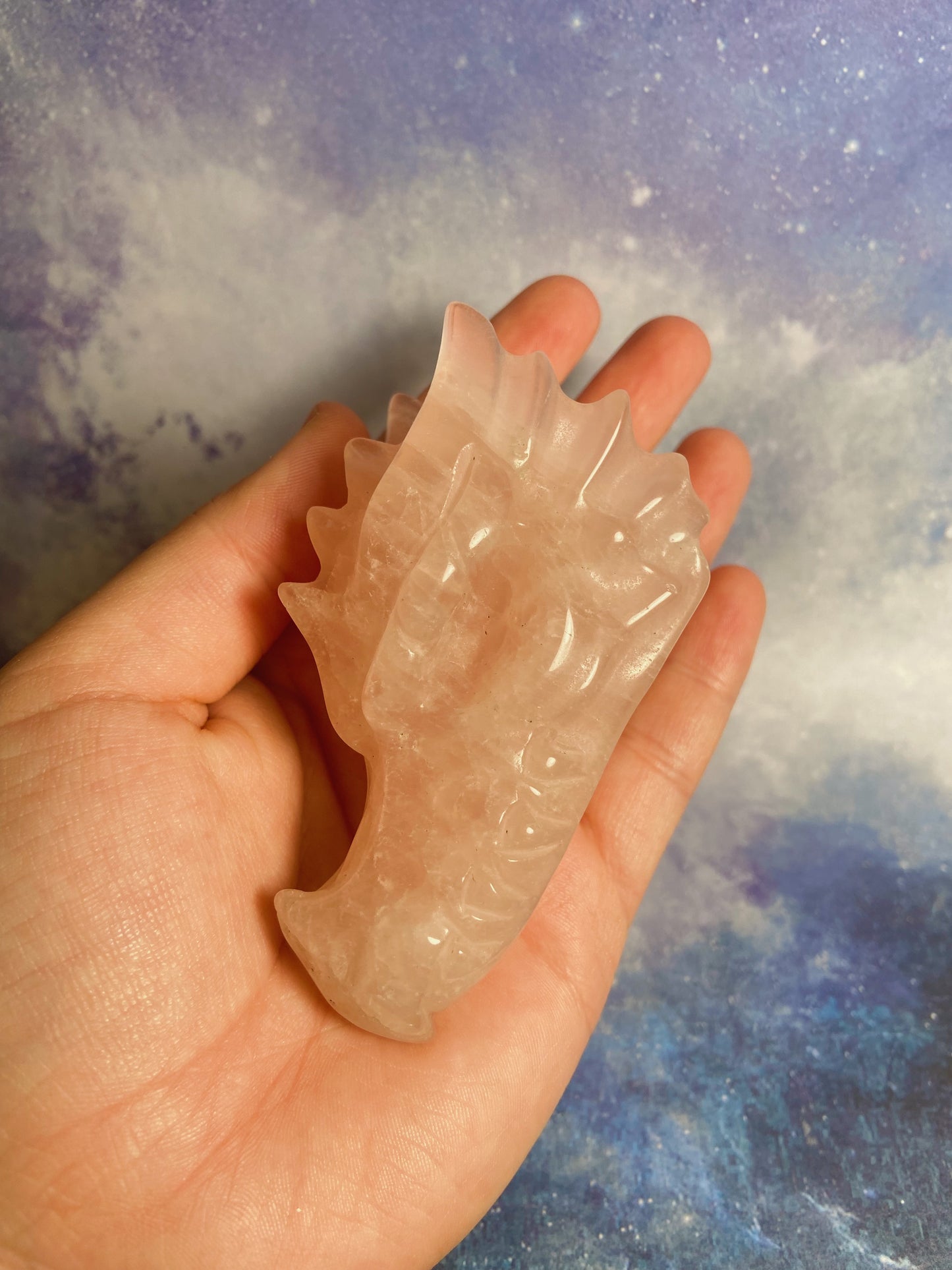 Rose Quartz Dragon Head