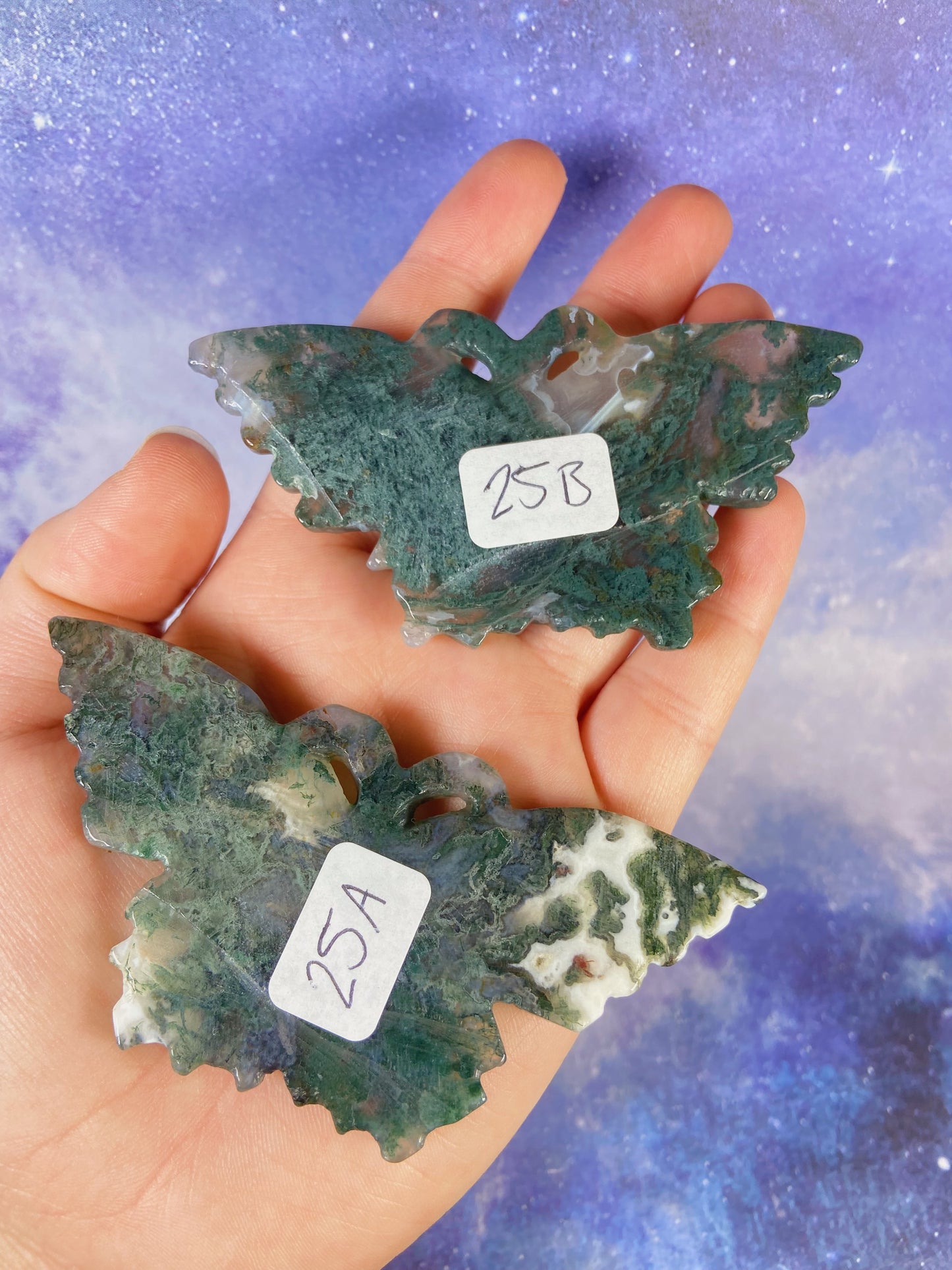 Moss Agate Butterfly