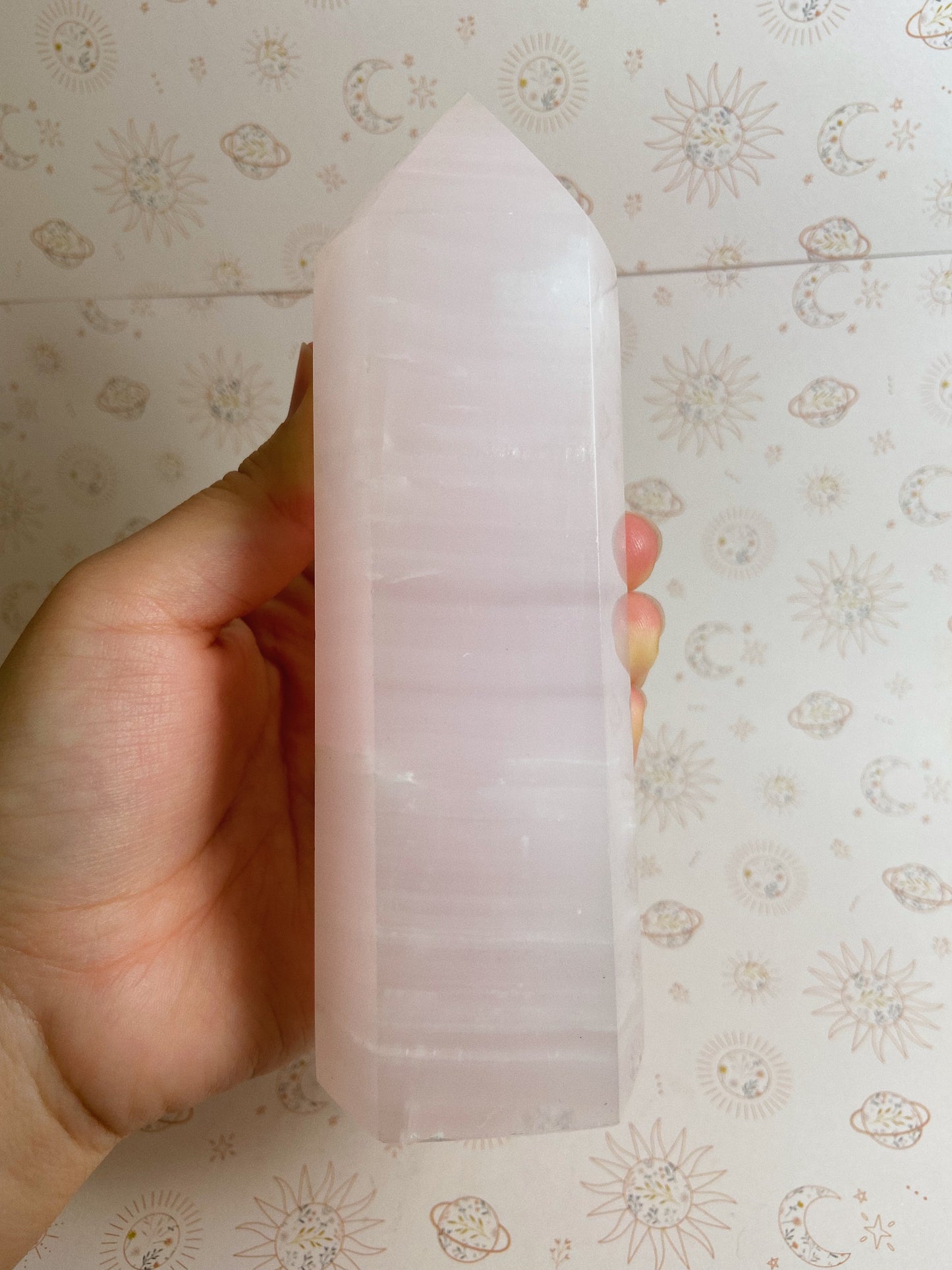 Pink Mangano Calcite Tower