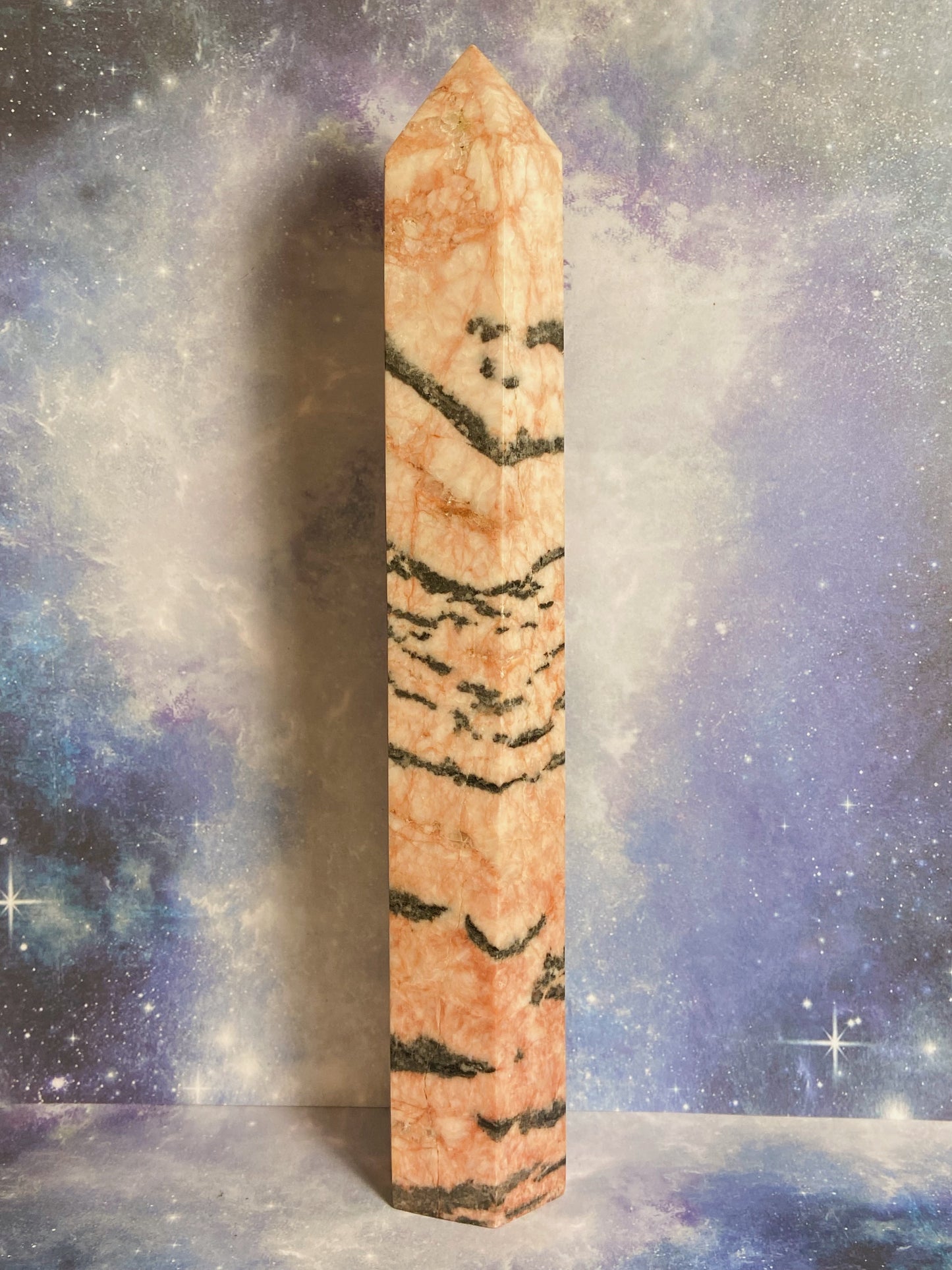 Big Pink Zebra Jasper Tower