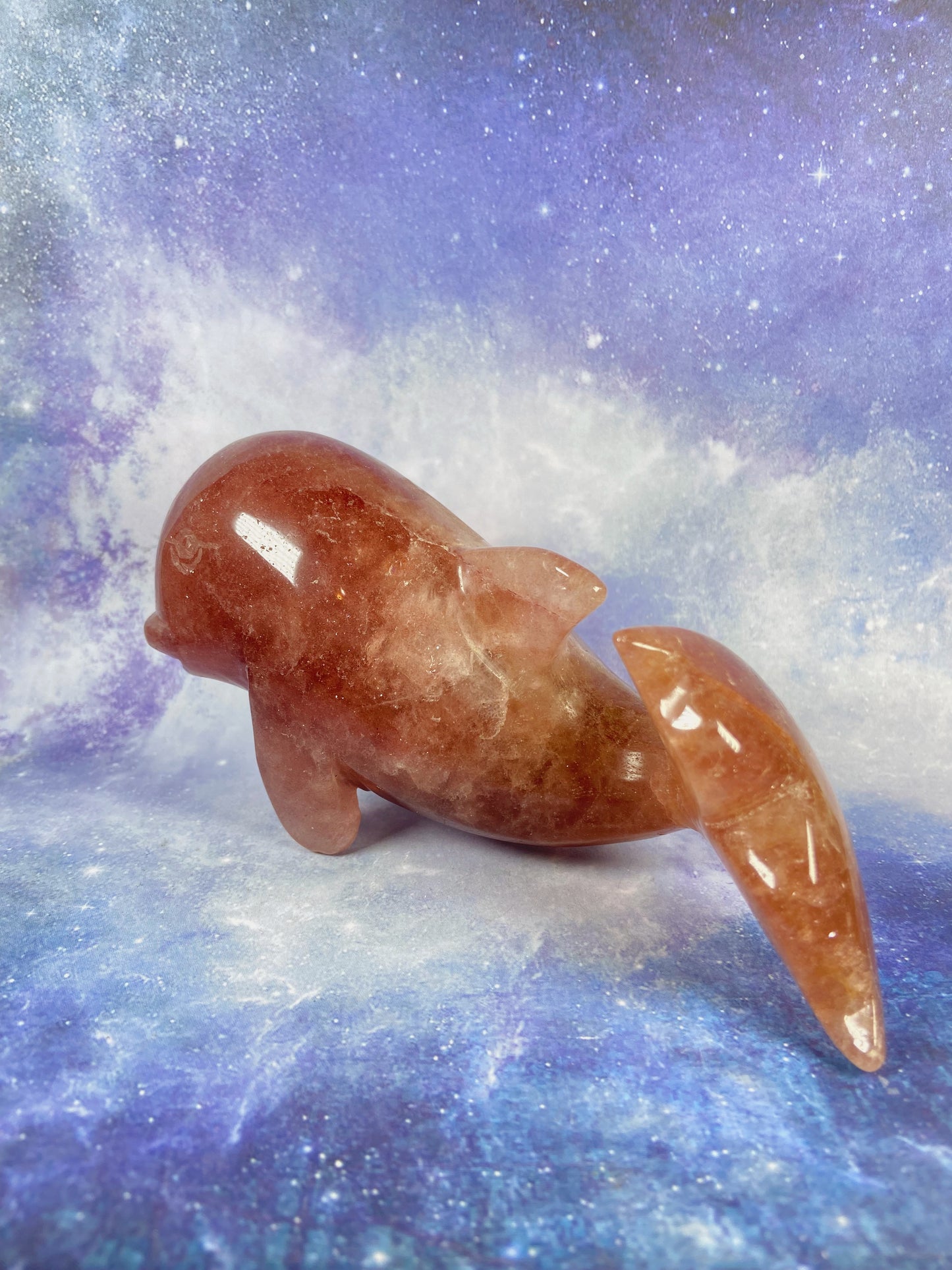 Strawberry Quartz Dolphin