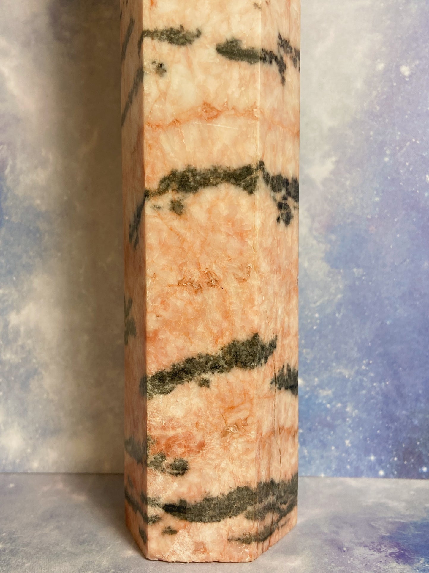 Big Pink Zebra Jasper Tower