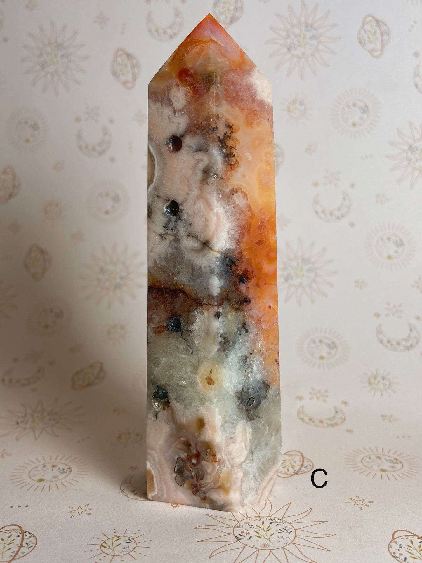 Carnelian Flower Agate Towers