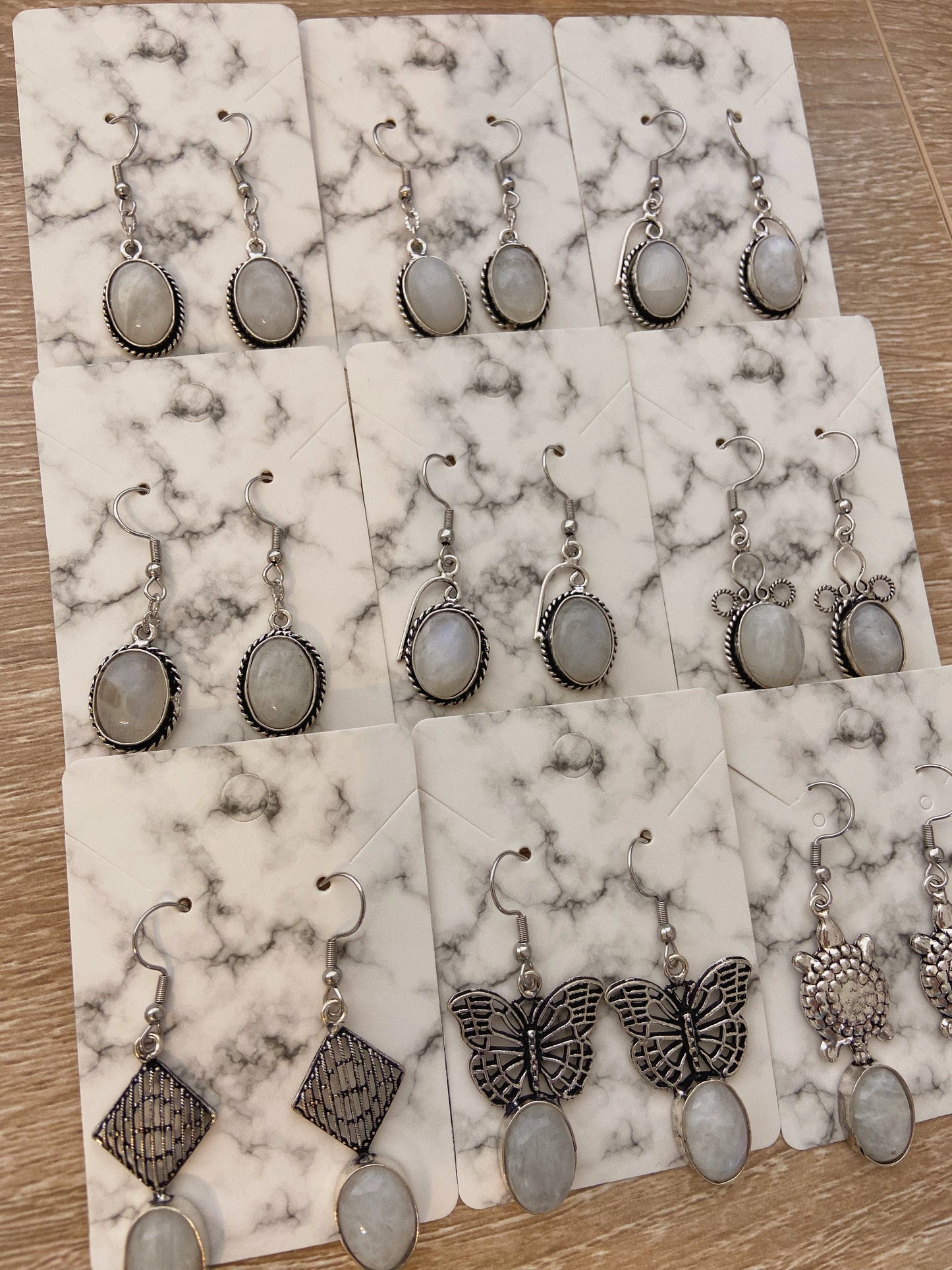 Rainbow Moonstone Earrings