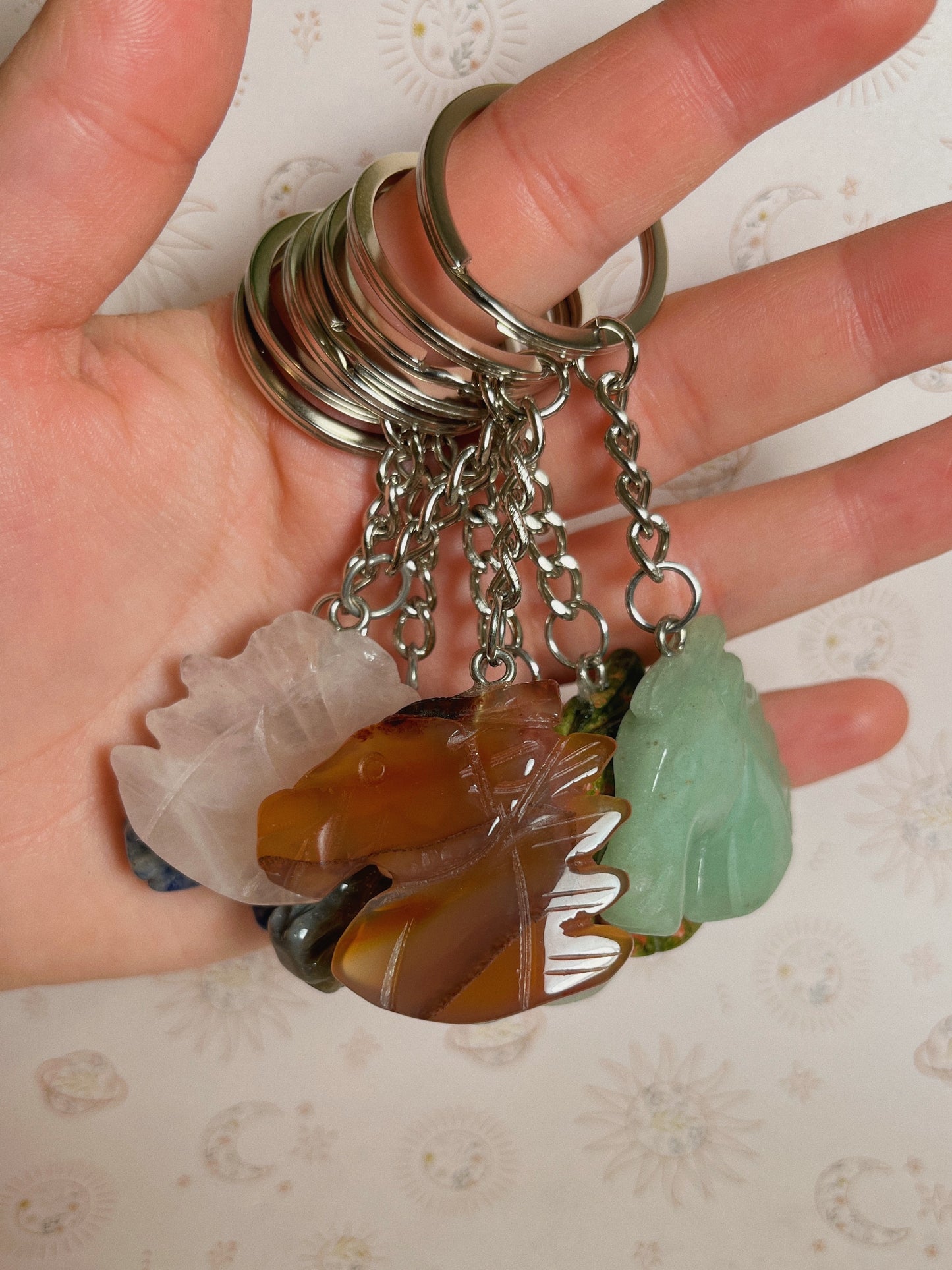 Gemstone Horse Keychain