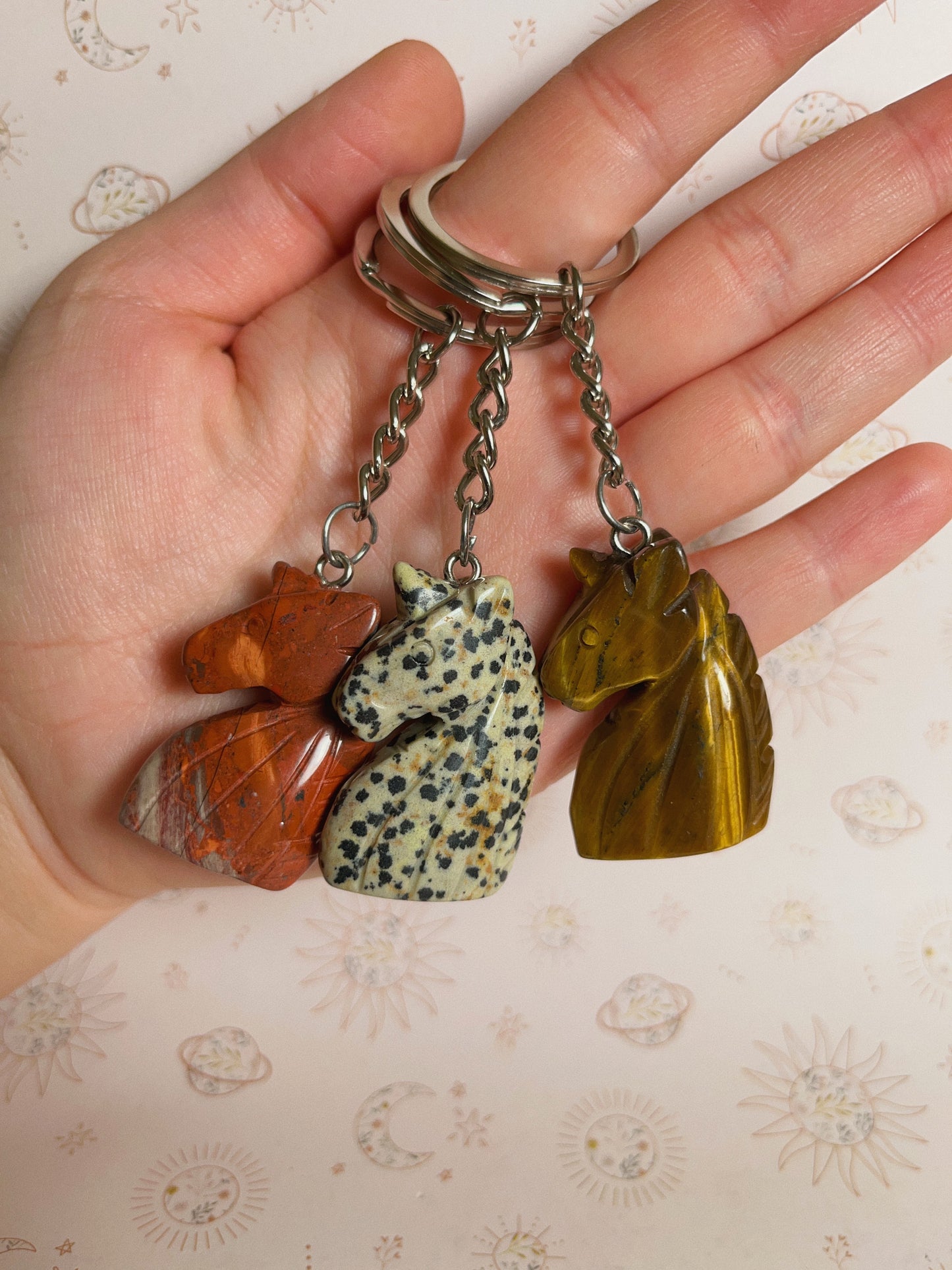Gemstone Unicorn Keychain