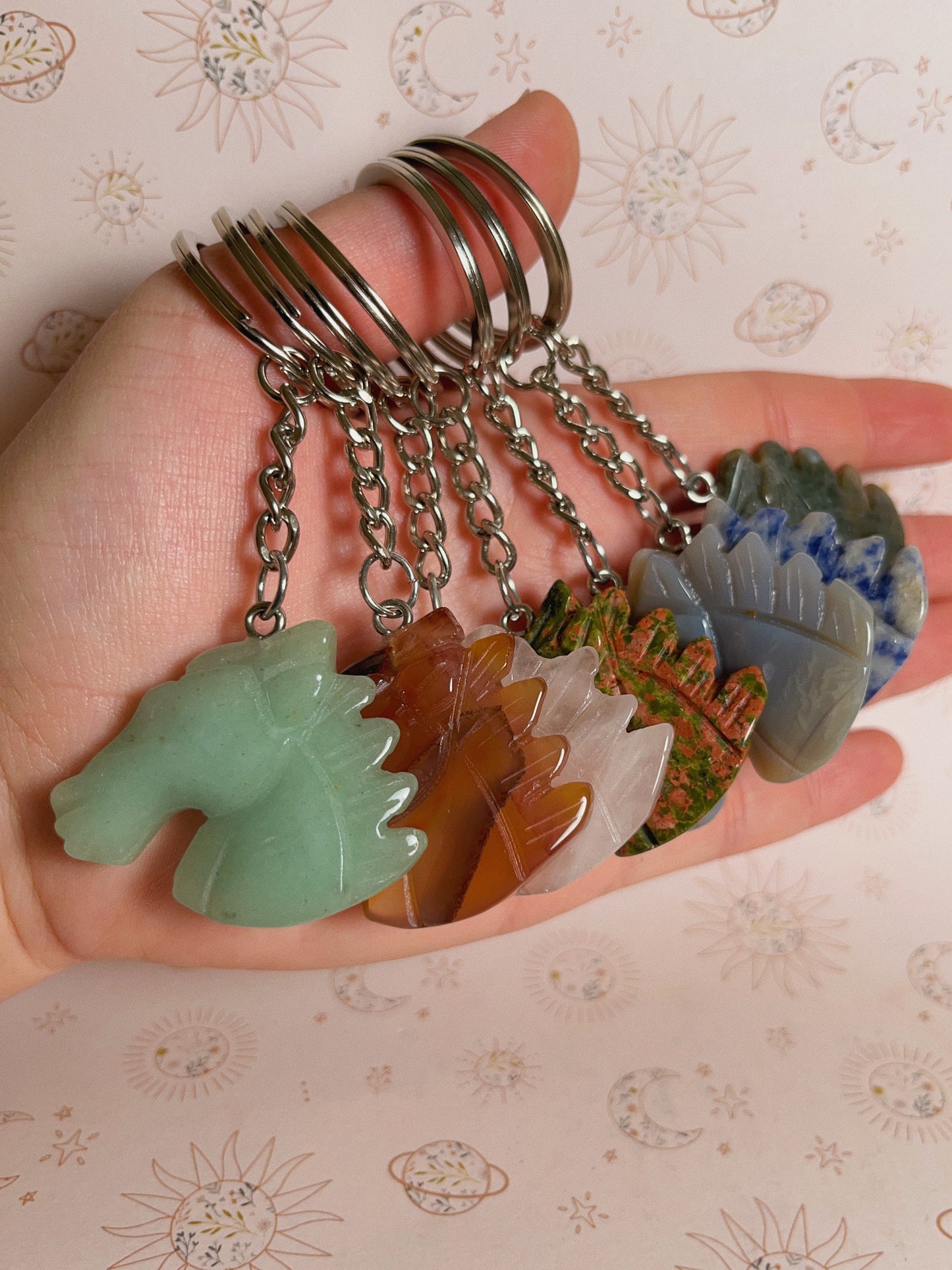 Gemstone Horse Keychain