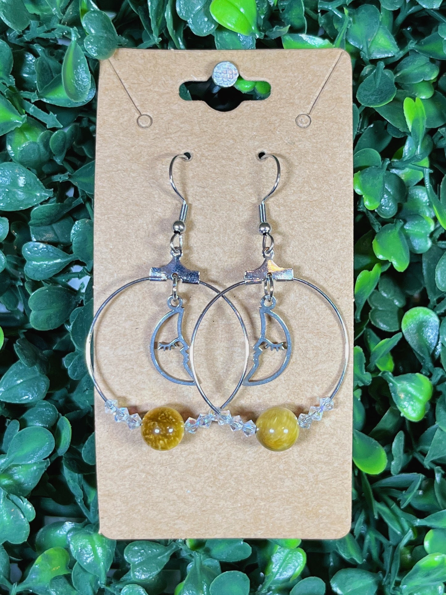 Moon Tiger's Eye Earrings