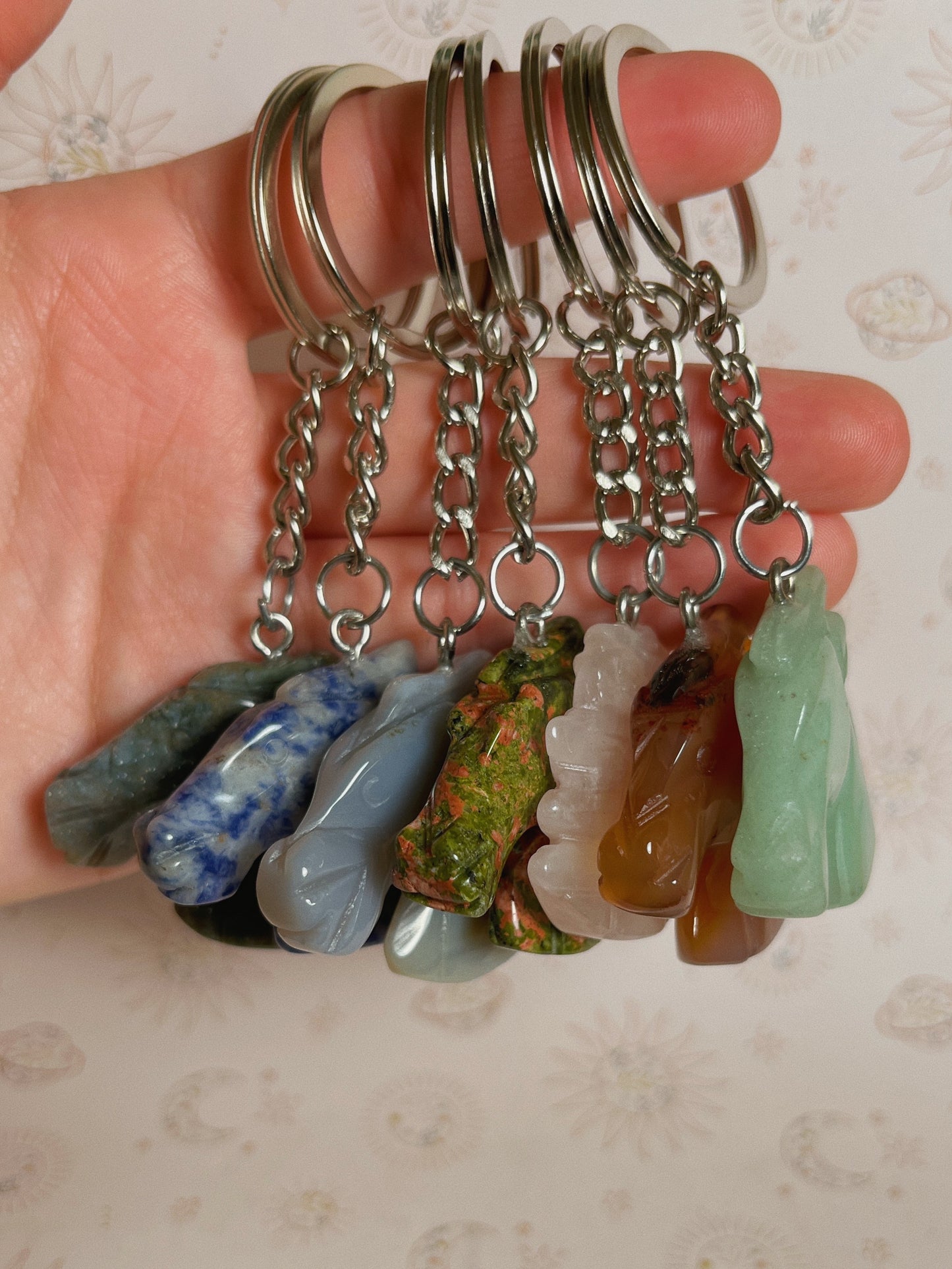 Gemstone Horse Keychain