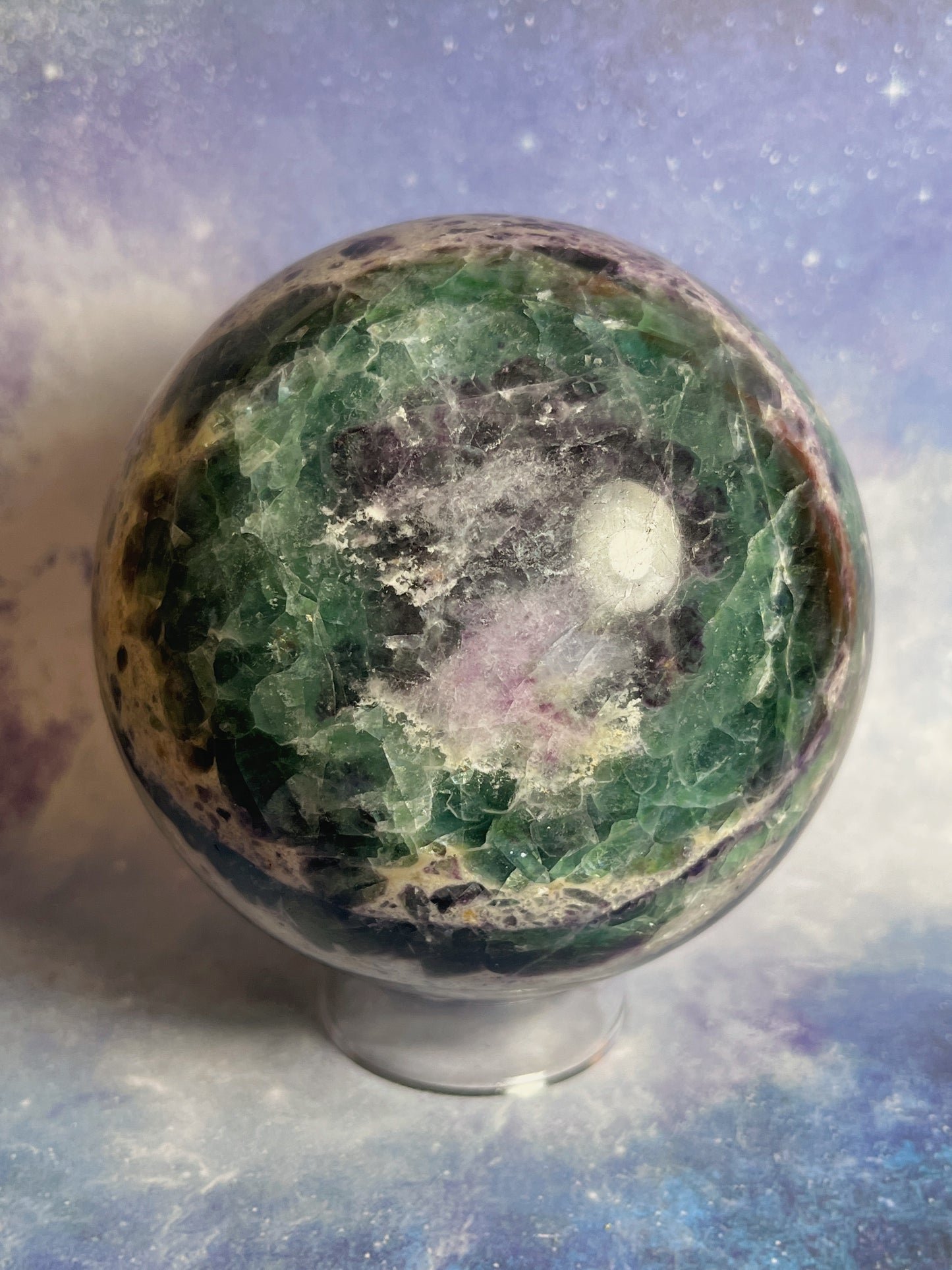 Rainbow Fluorite Sphere