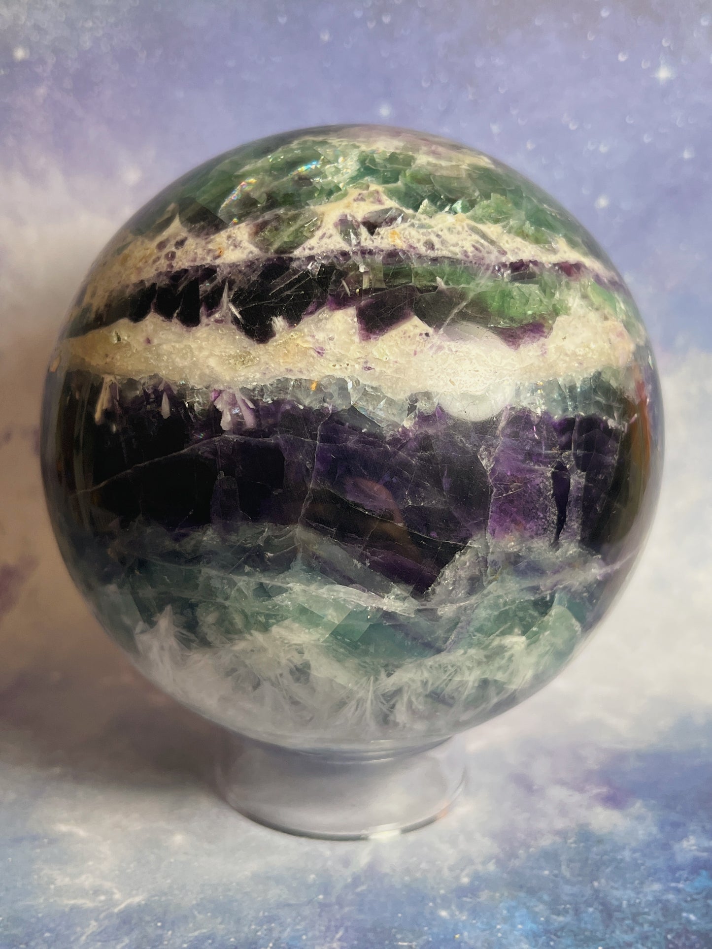 Rainbow Fluorite Sphere