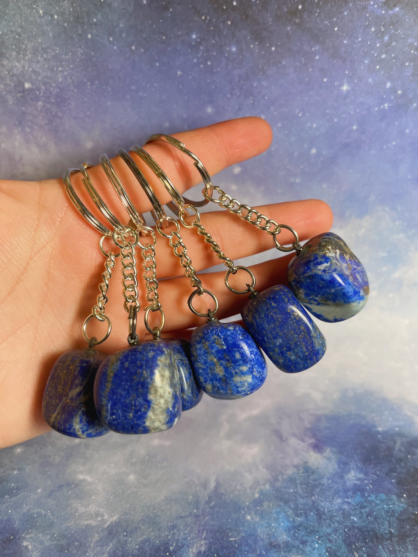 Lapis Lazuli Tumble Keychain