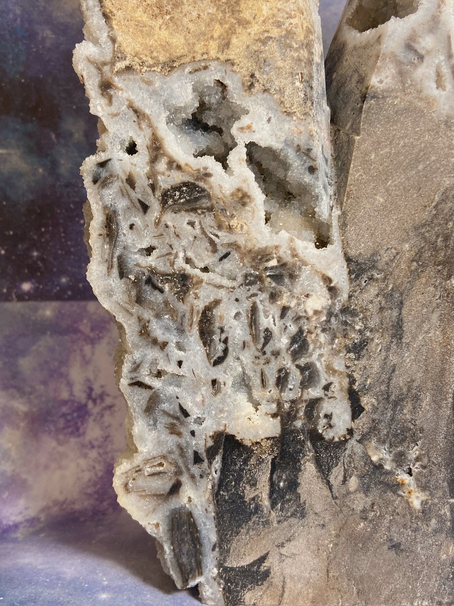 Huge Druzy Sphalerite Double Tower