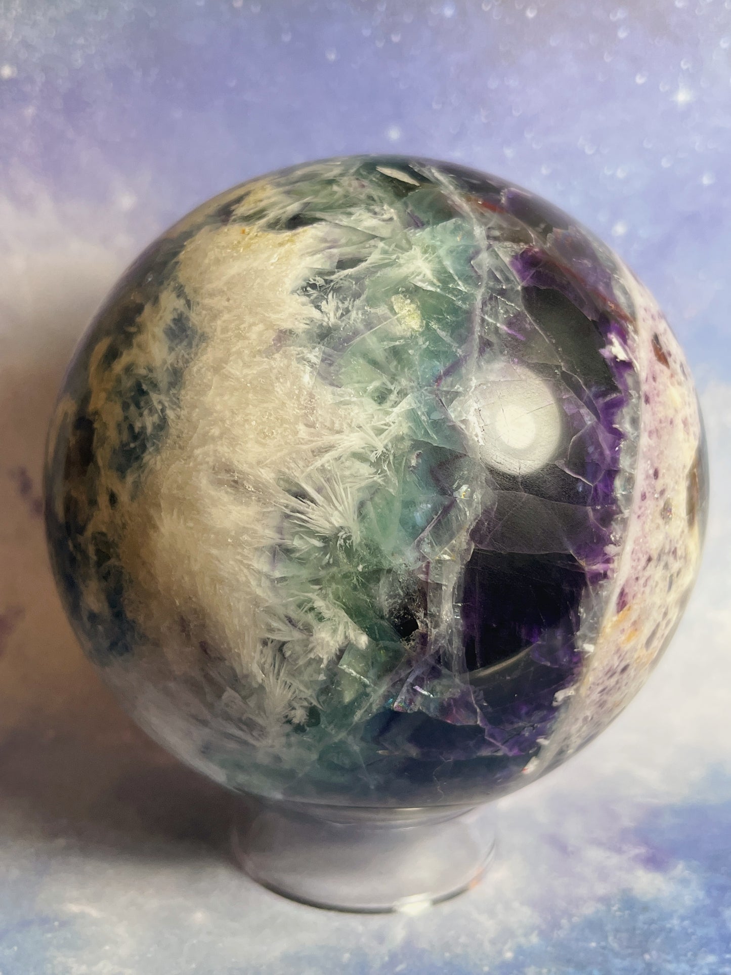 Rainbow Fluorite Sphere