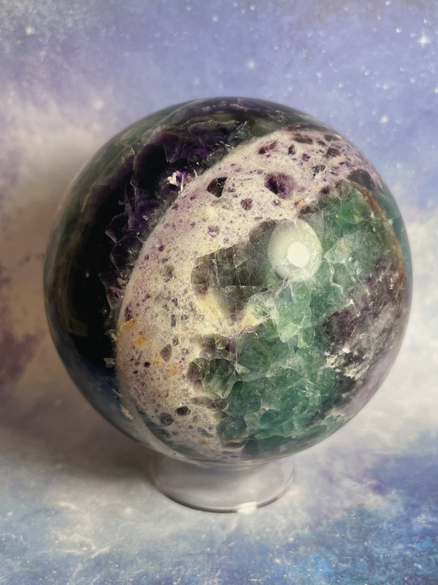Rainbow Fluorite Sphere