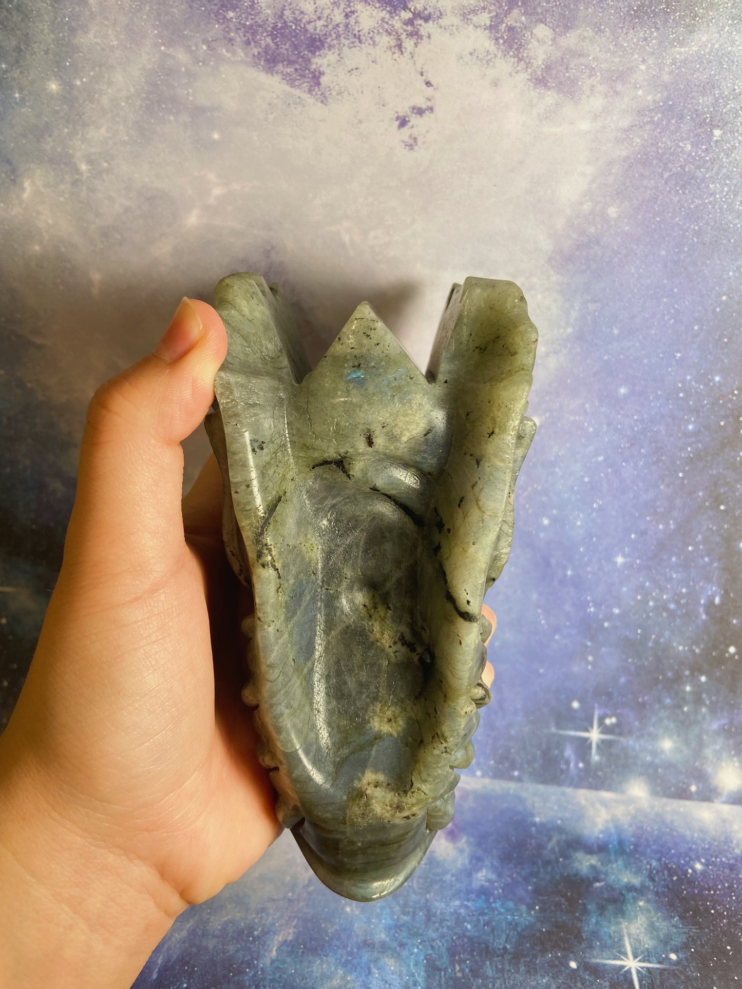Big Labradorite Dragon Head