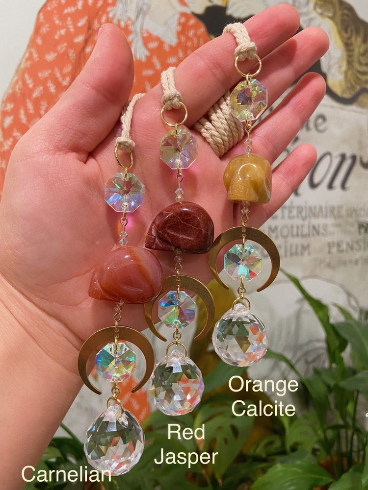 Gemstone Skull Suncatcher