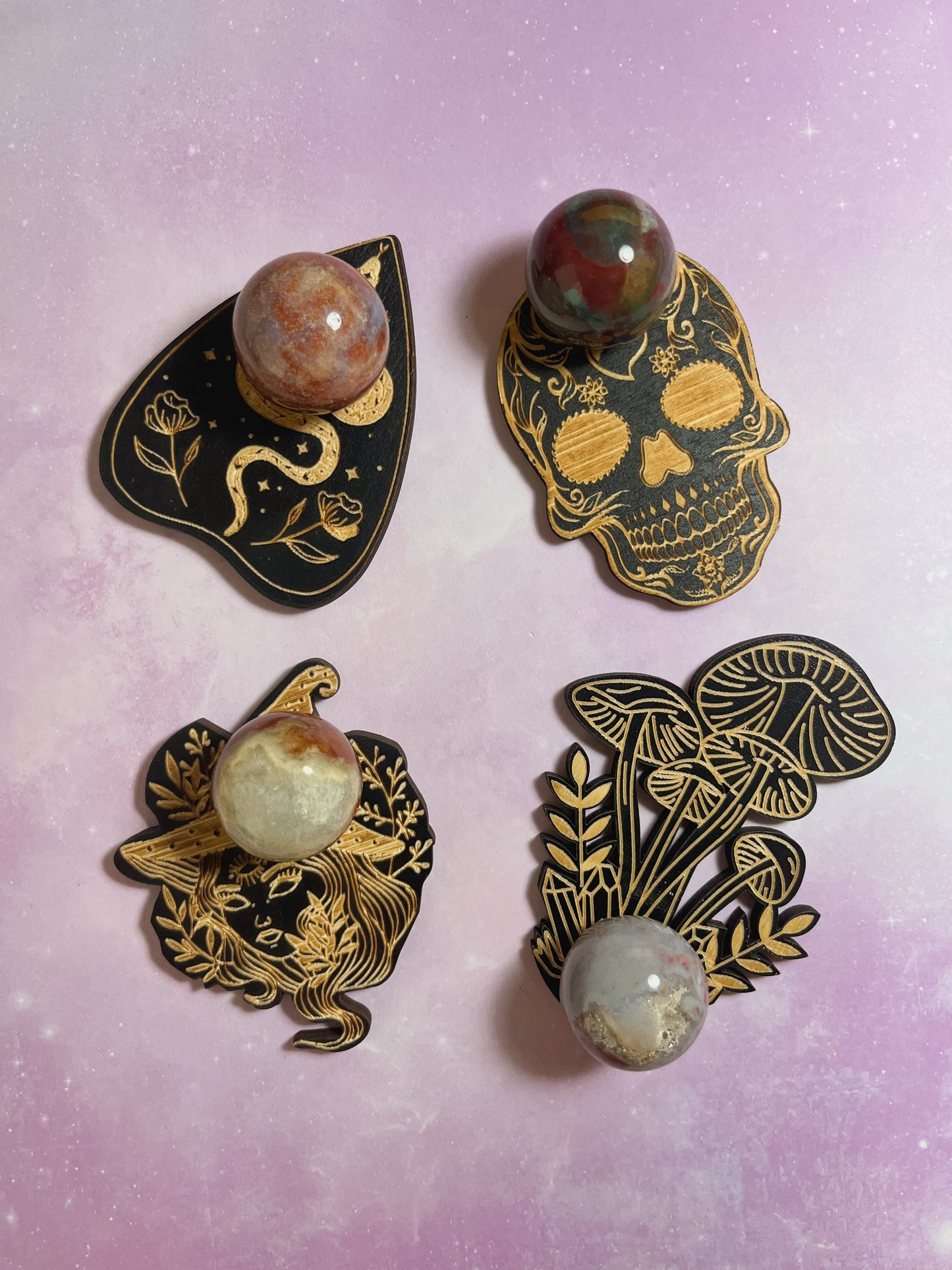 Wooden Design Sphere Stands