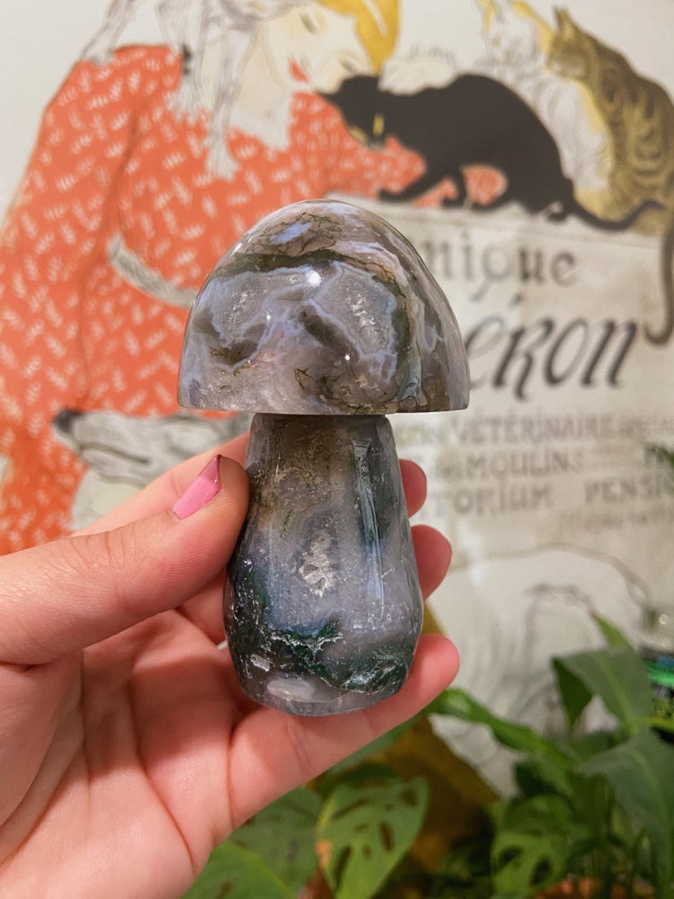 Moss Agate Mushroom #1