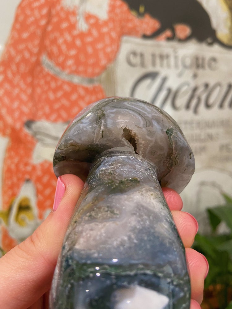 Moss Agate Mushroom #1