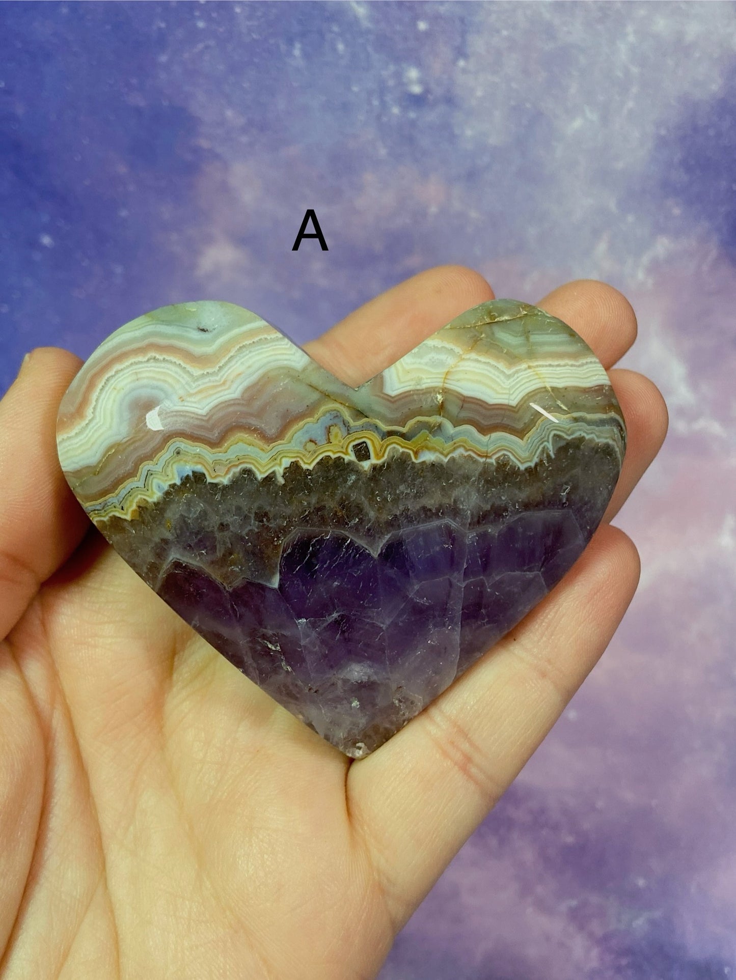 Crazy Lace Amethyst Heart