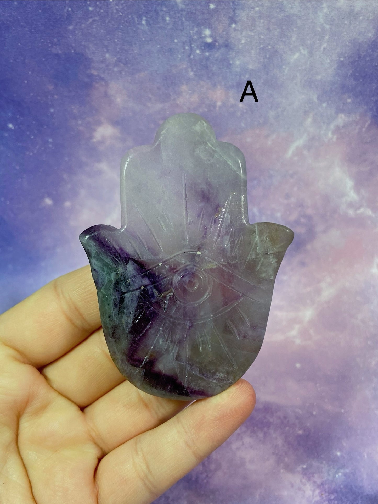 Fluorite Hamsa Slab