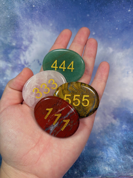 Angel Number Pocket Stone