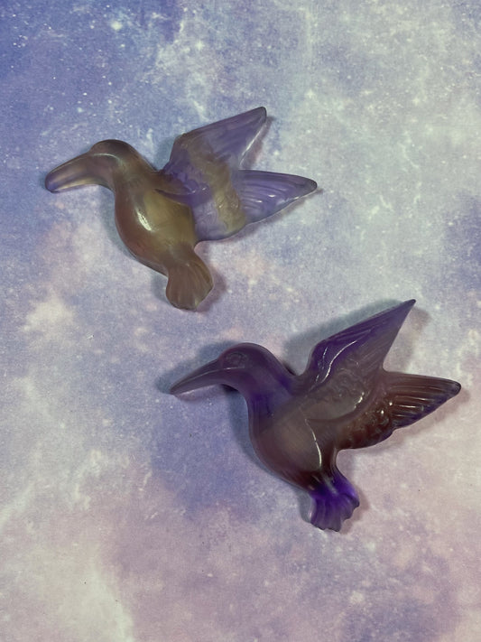 Purple Fluorite Humming Bird