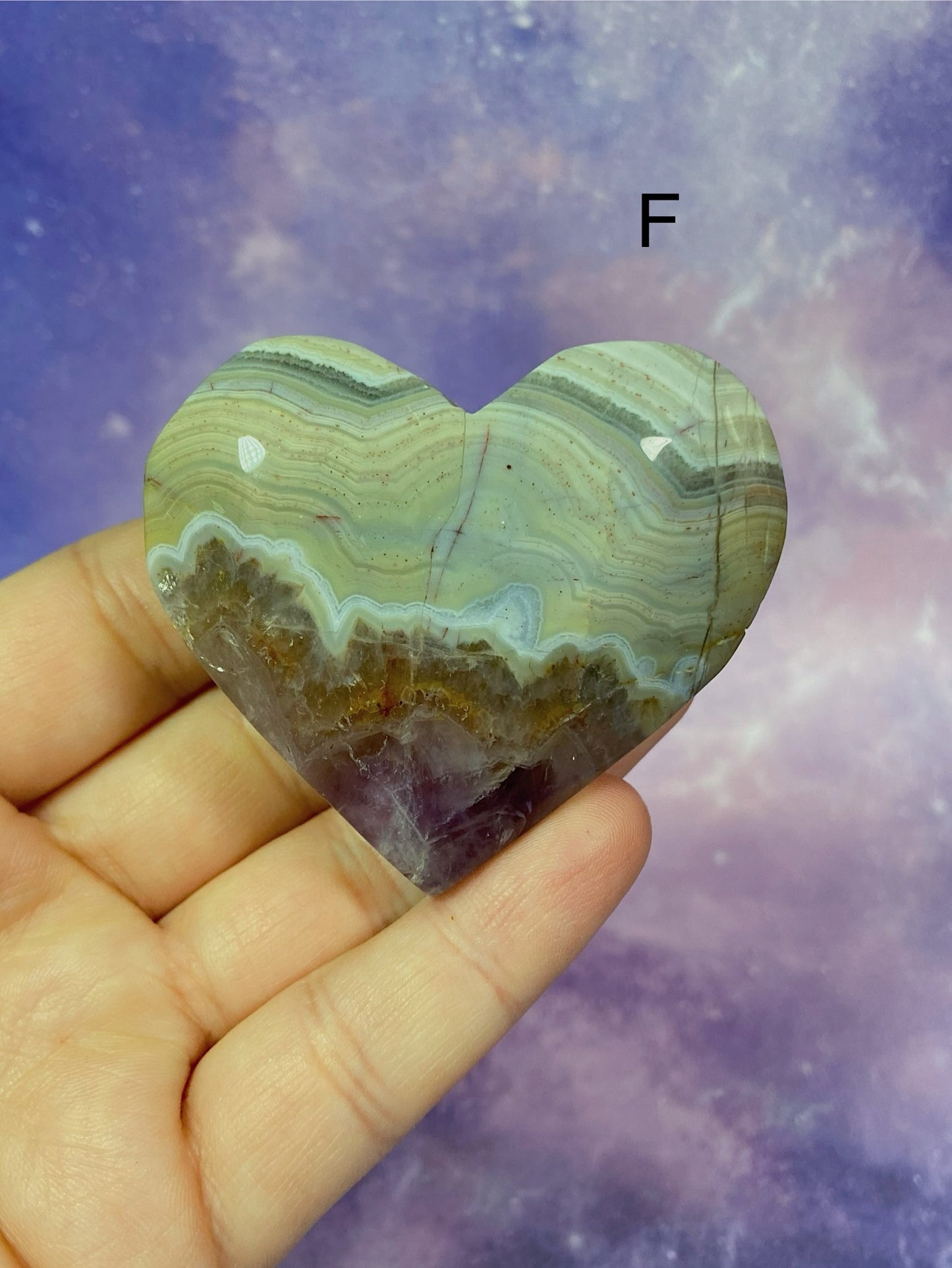 Crazy Lace Amethyst Heart