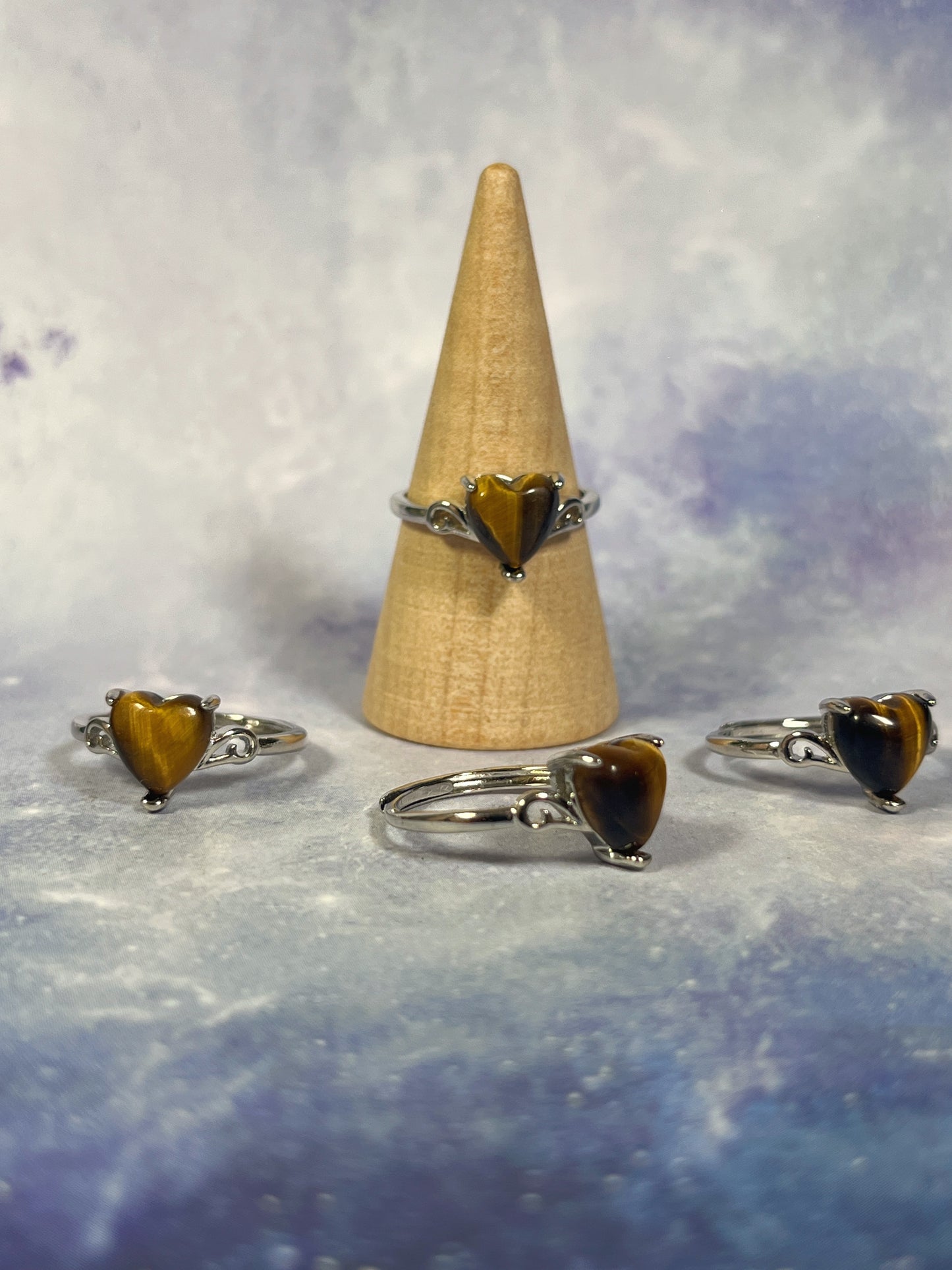 Tiger's Eye Heart Ring