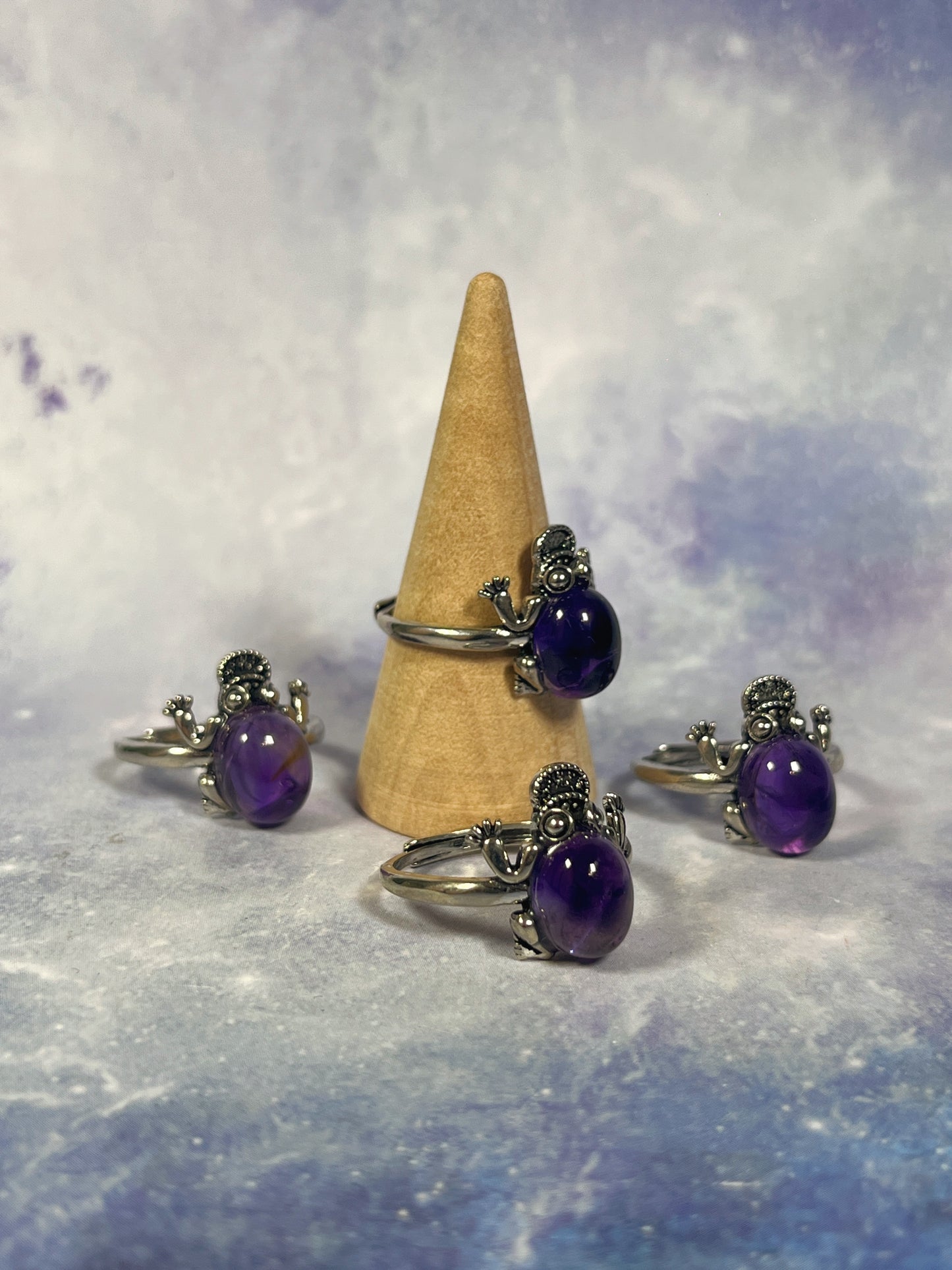 Amethyst Toad Ring